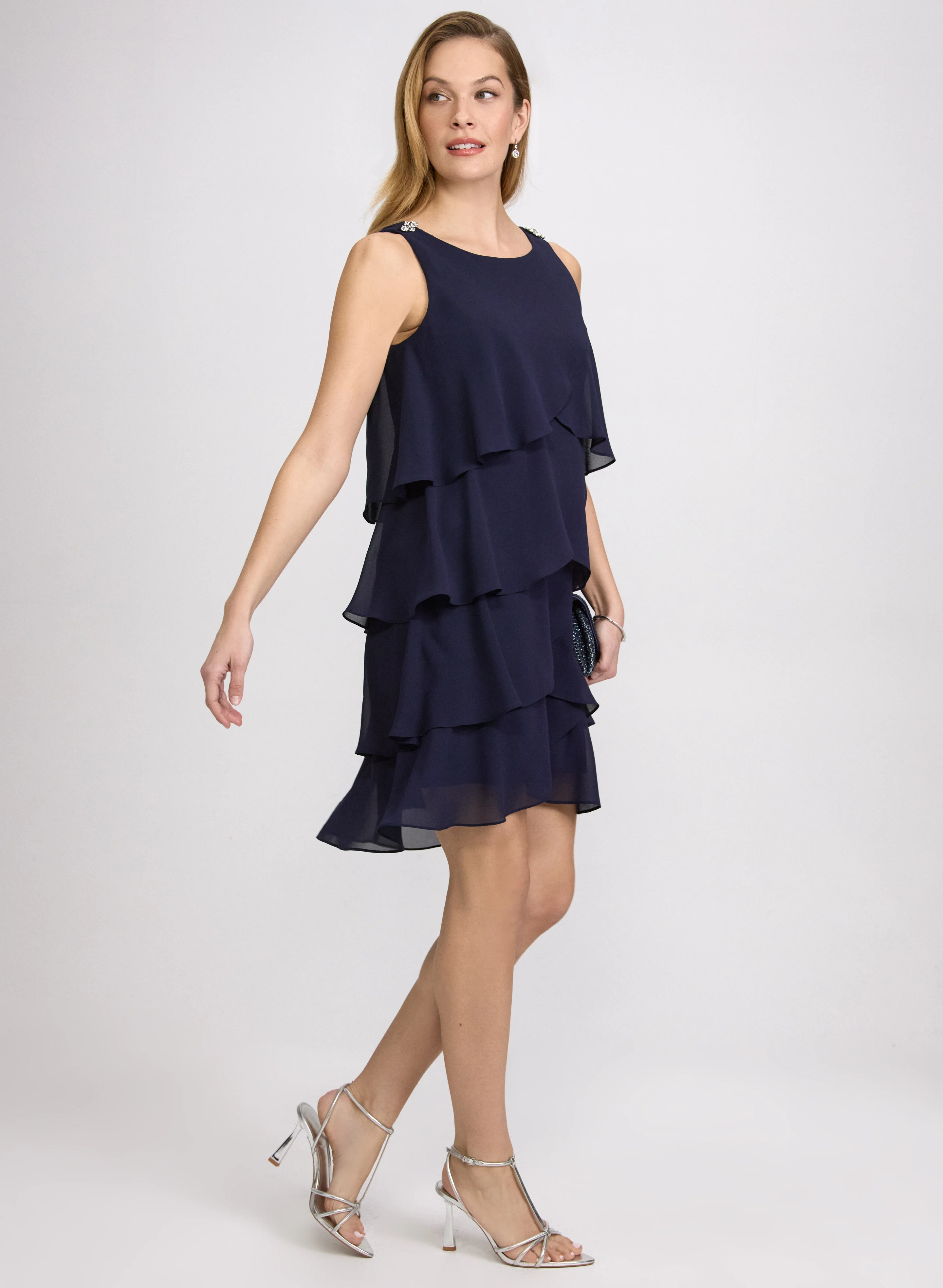 Tiered Chiffon Dress - Image 2