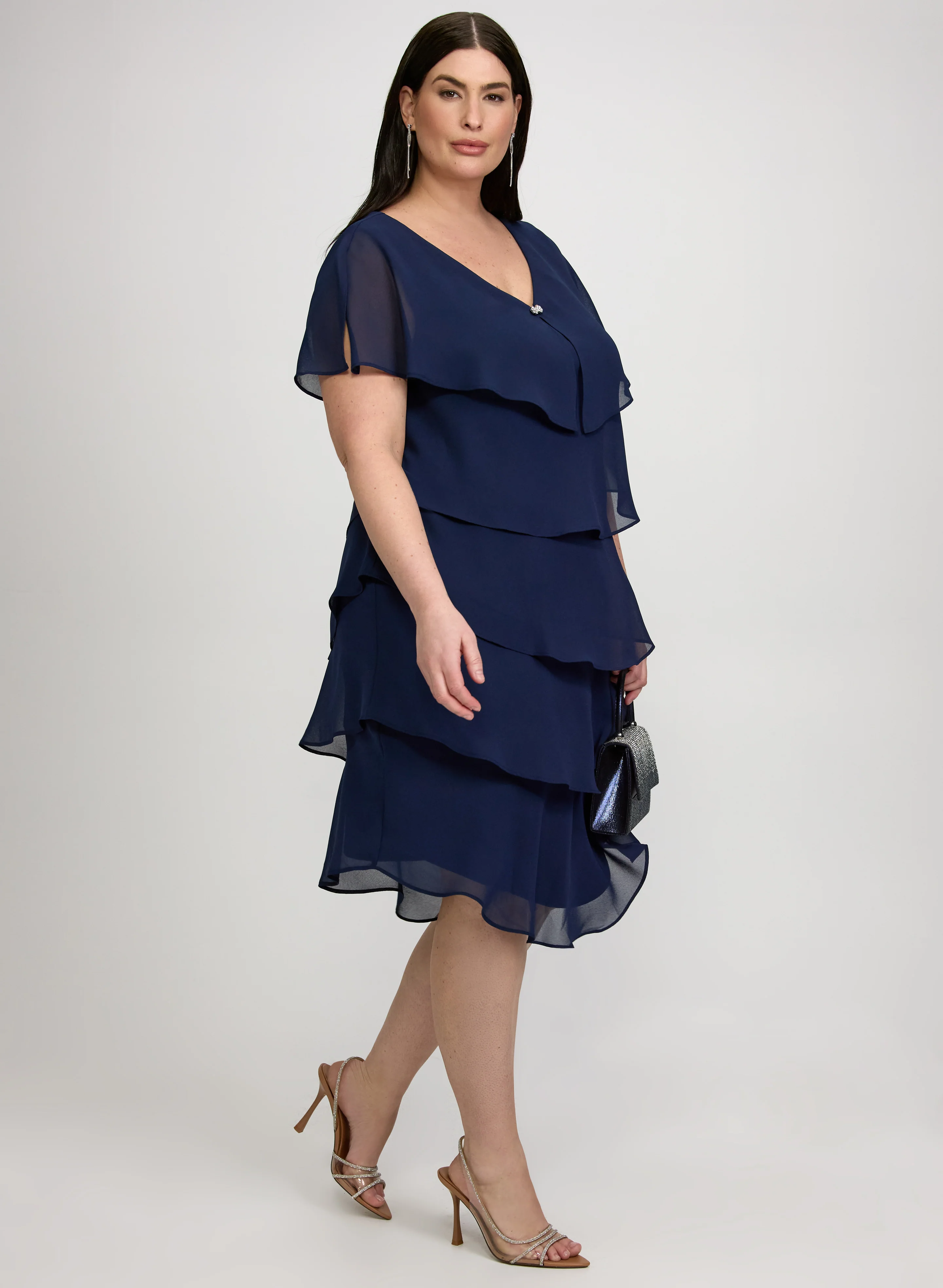 Tiered Chiffon Dress - Image 3