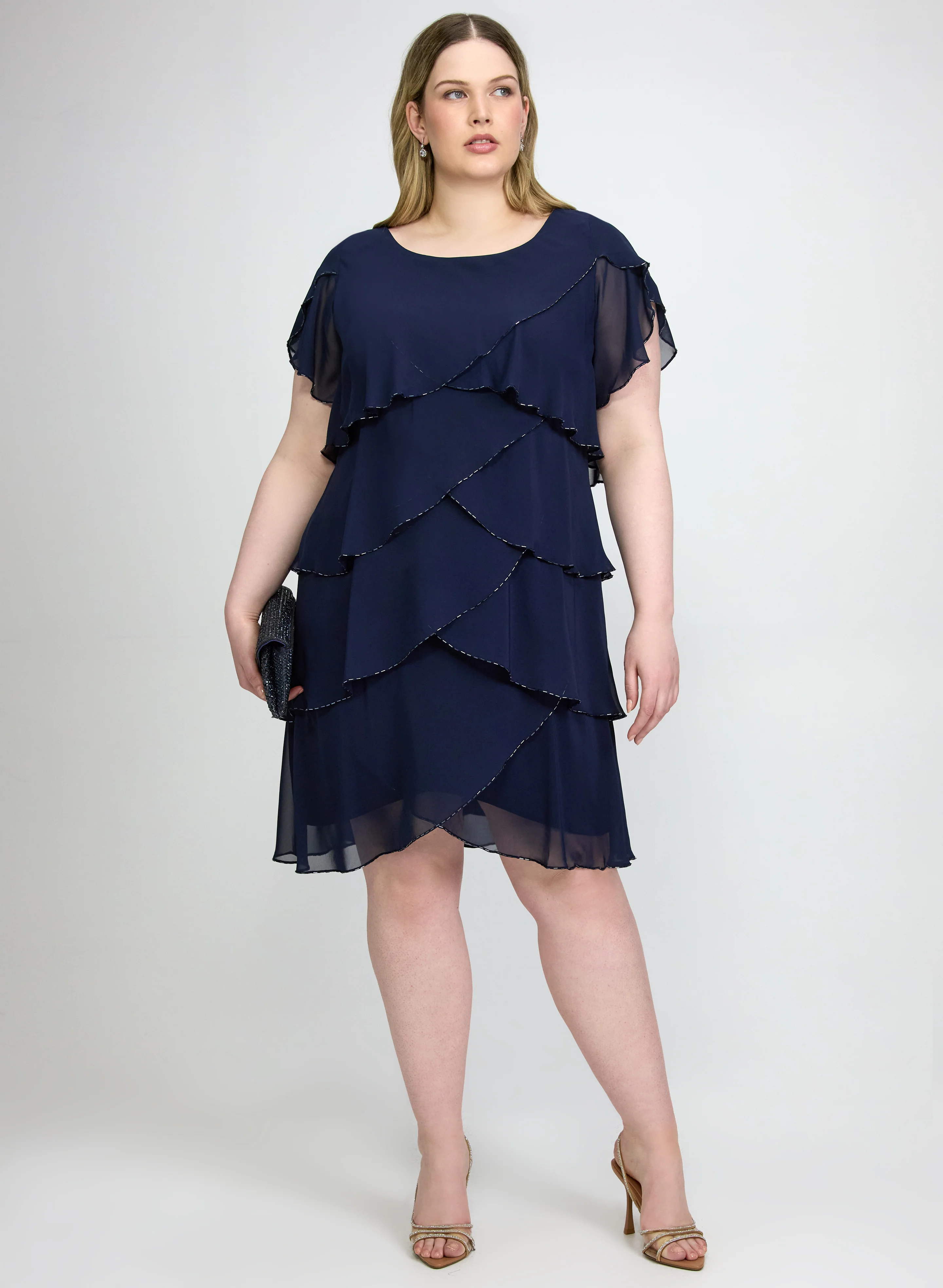 Tiered Chiffon Dress