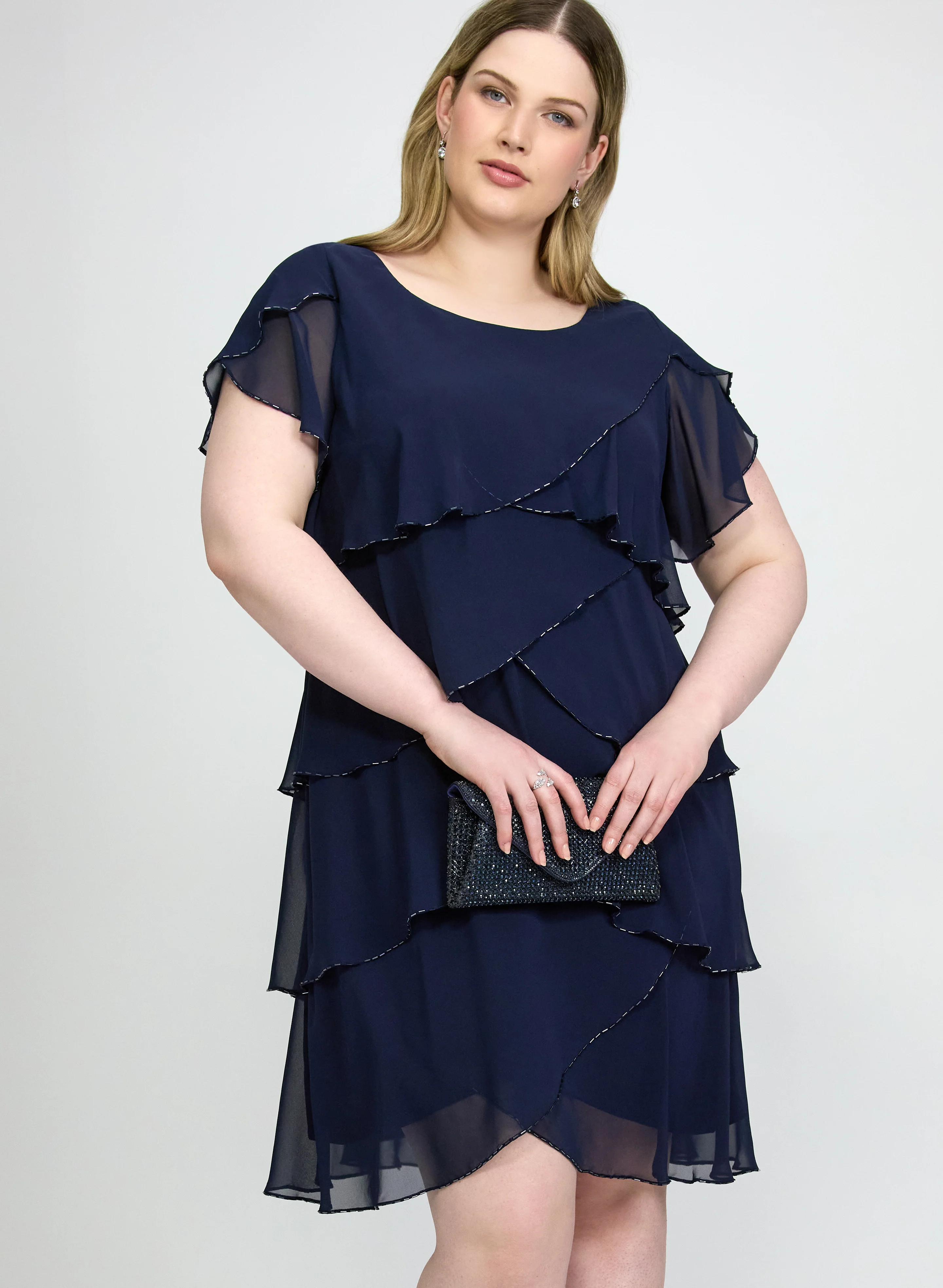 Tiered Chiffon Dress - Image 4