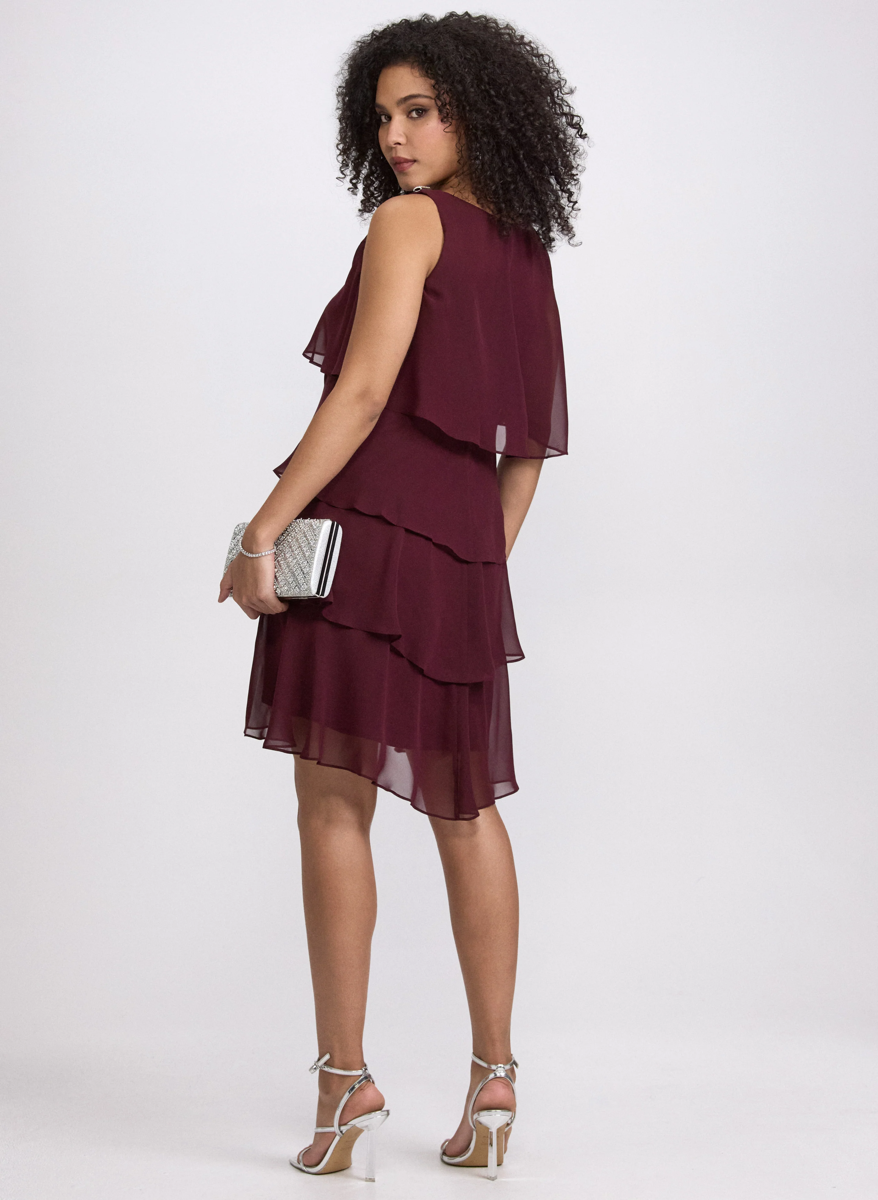 Tiered Chiffon Dress - Image 4