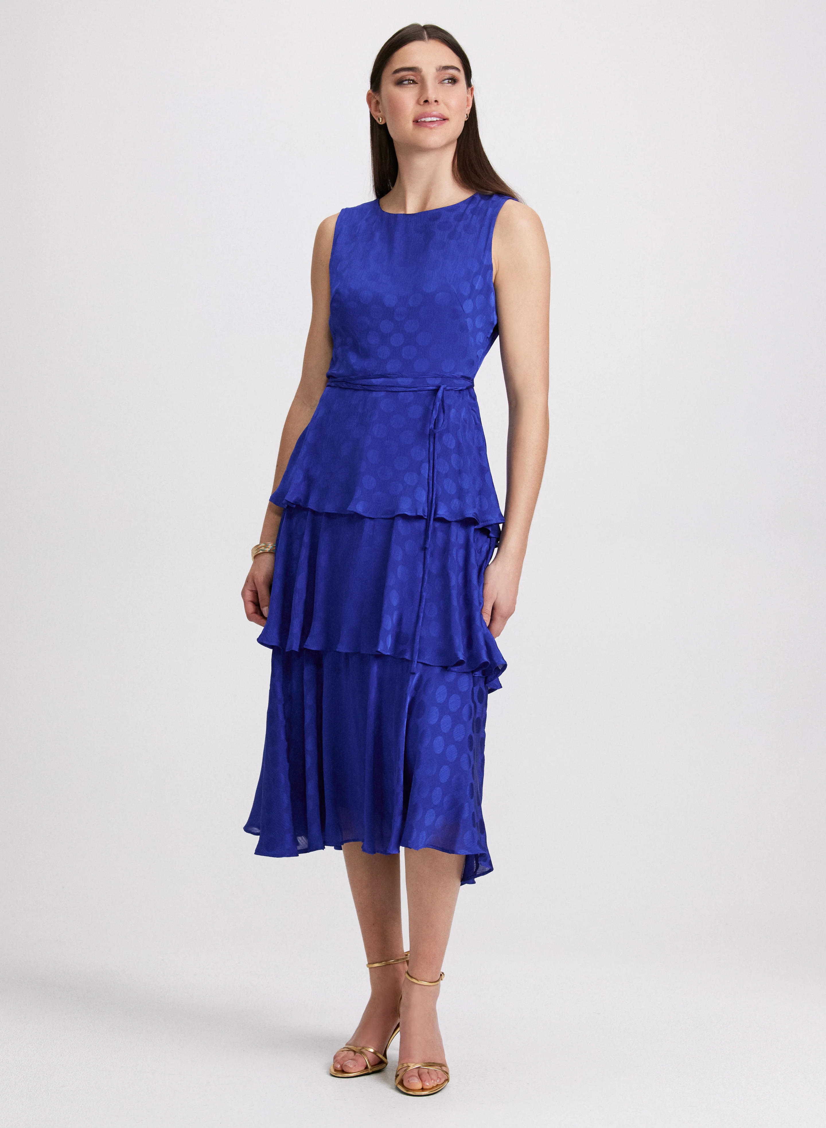 Tiered Dot Dress