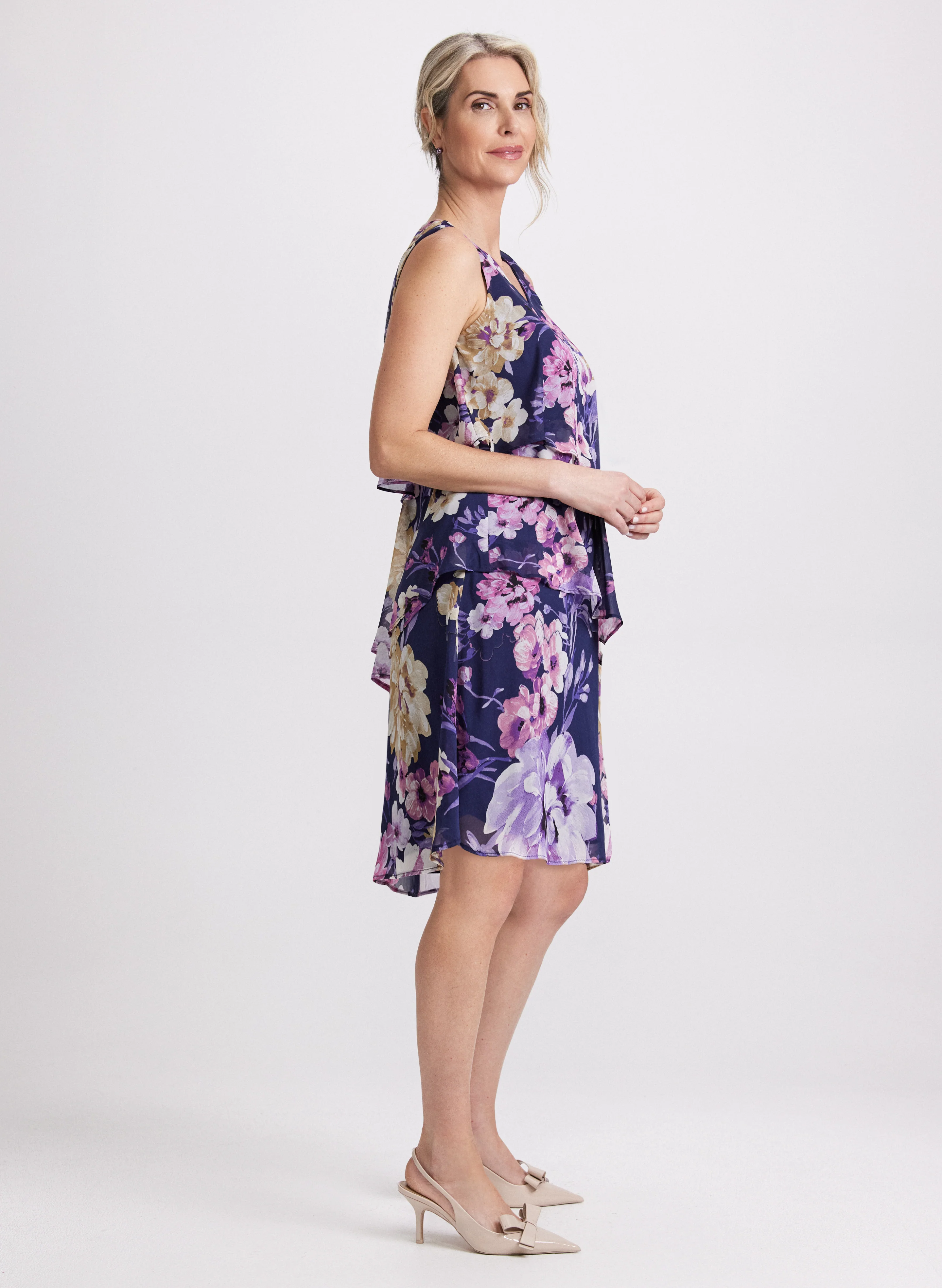 Tiered Floral Dress - Image 3