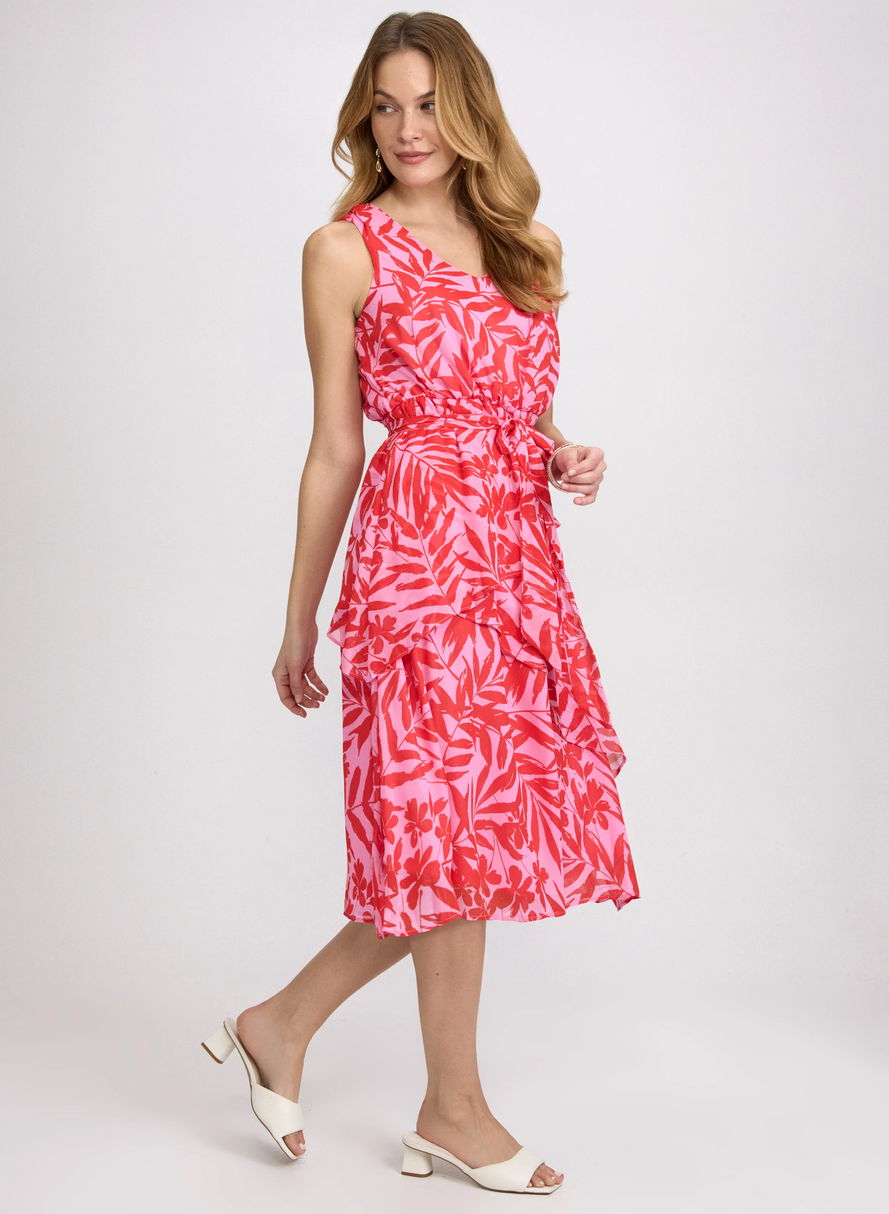 Tiered Floral Print Dress - Image 3
