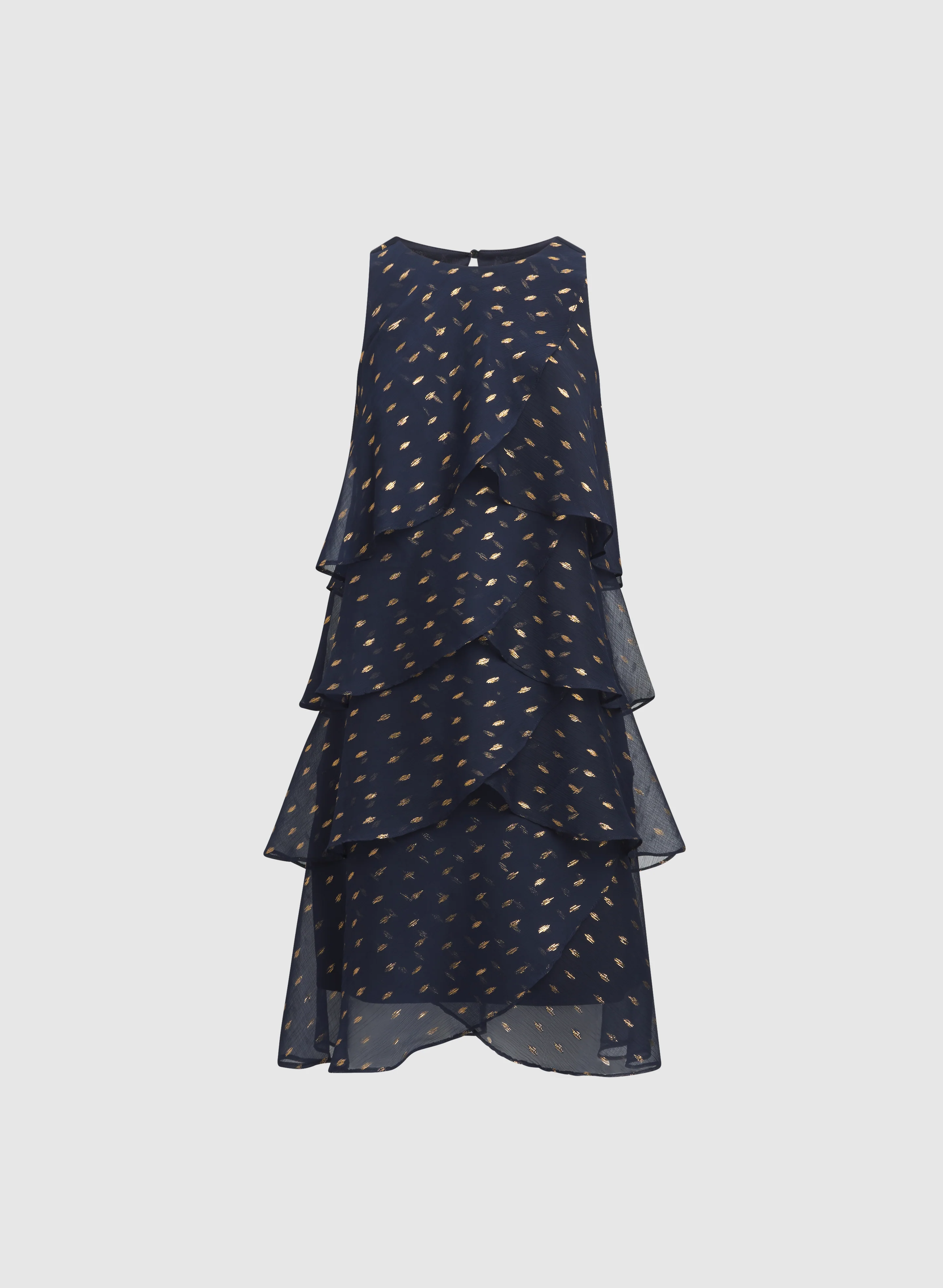 Tiered Foil Print Dress - Image 7