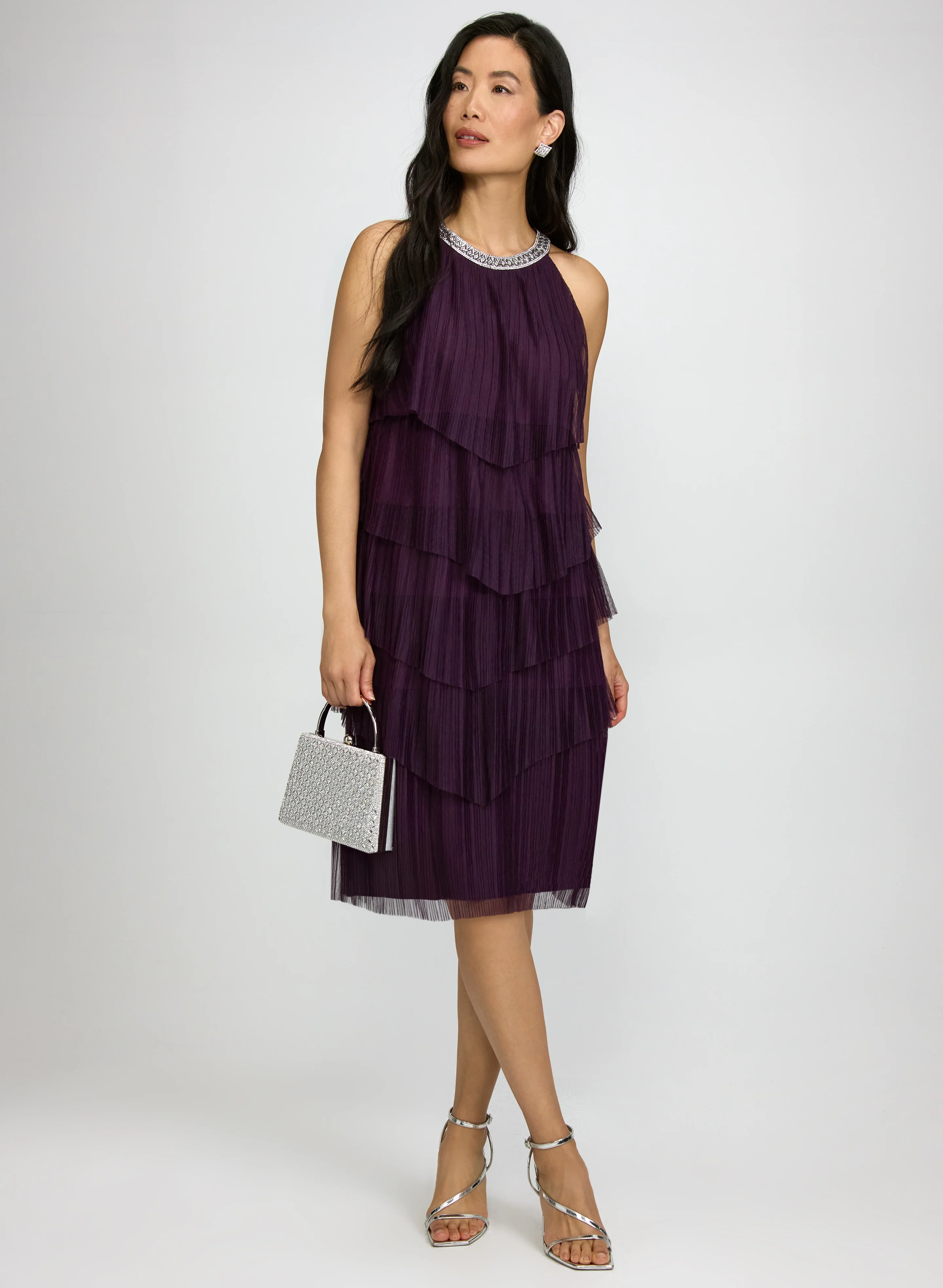 Tiered Mesh Dress
