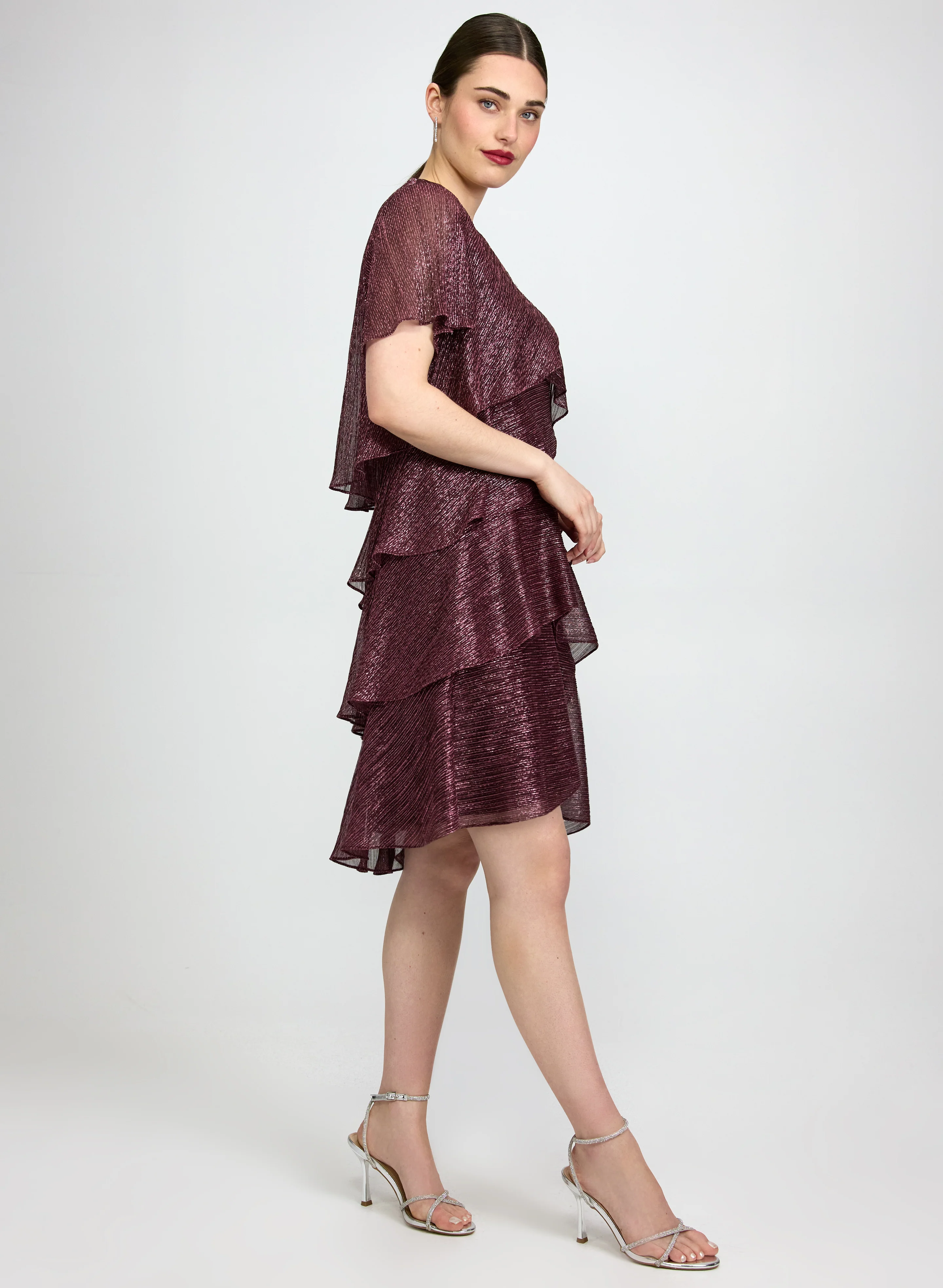 Tiered Metallic Dress - Image 2