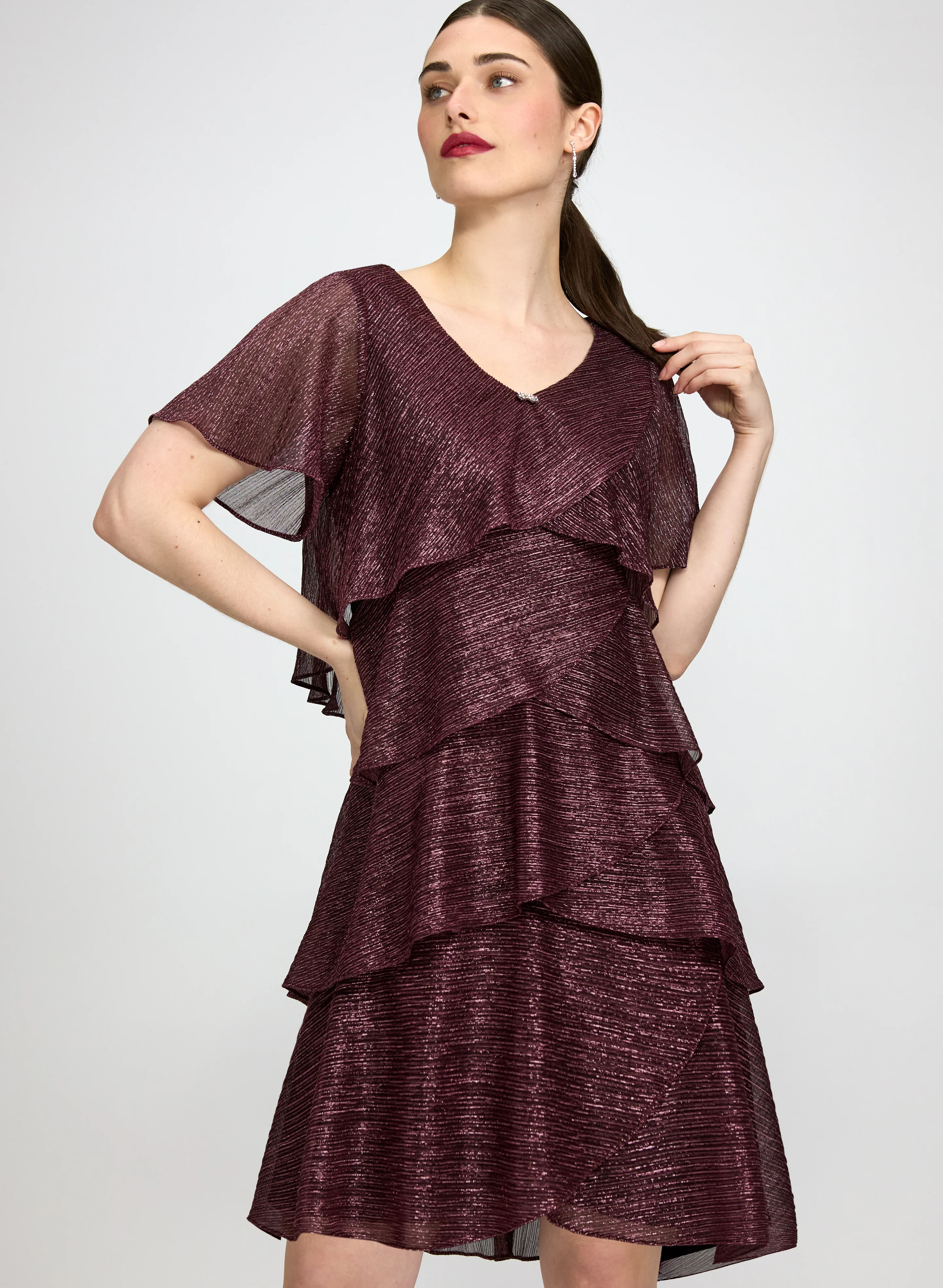 Tiered Metallic Dress - Image 4