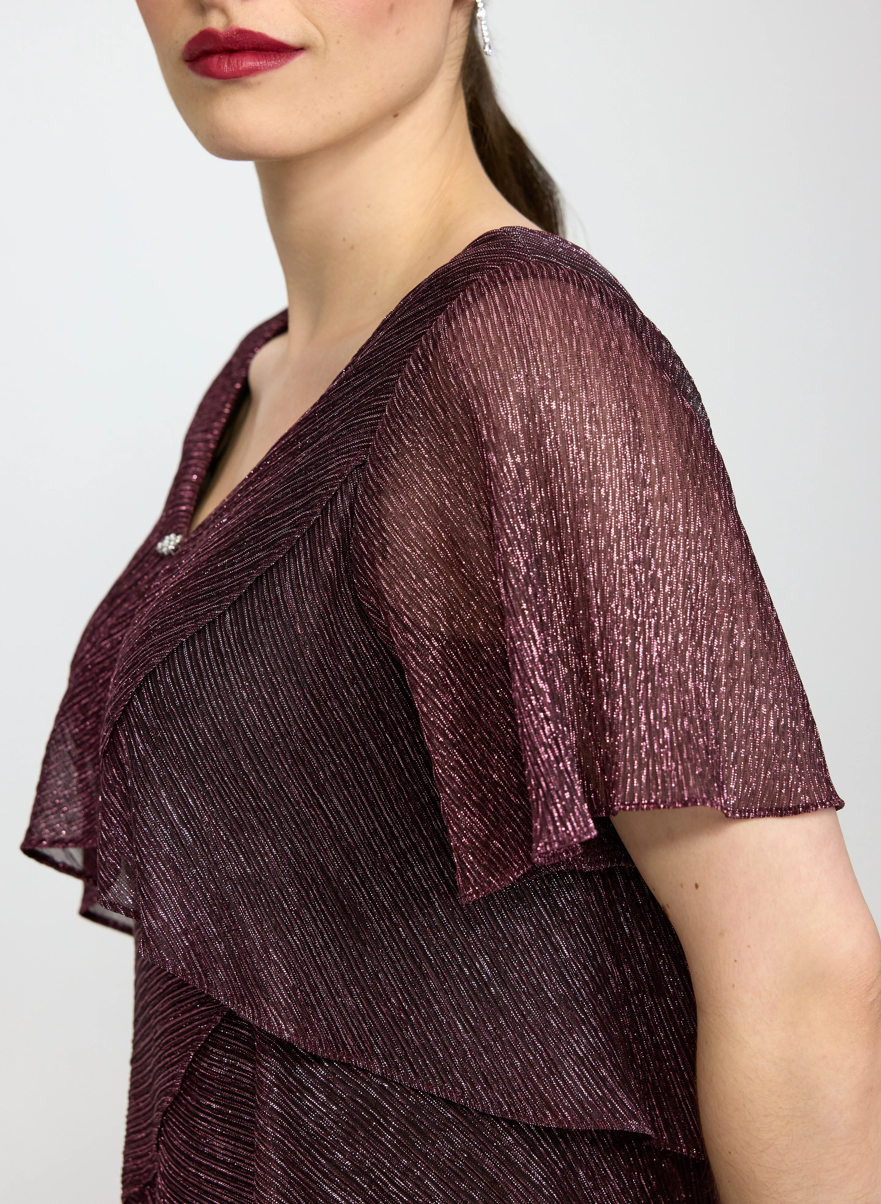 Tiered Metallic Dress - Image 5