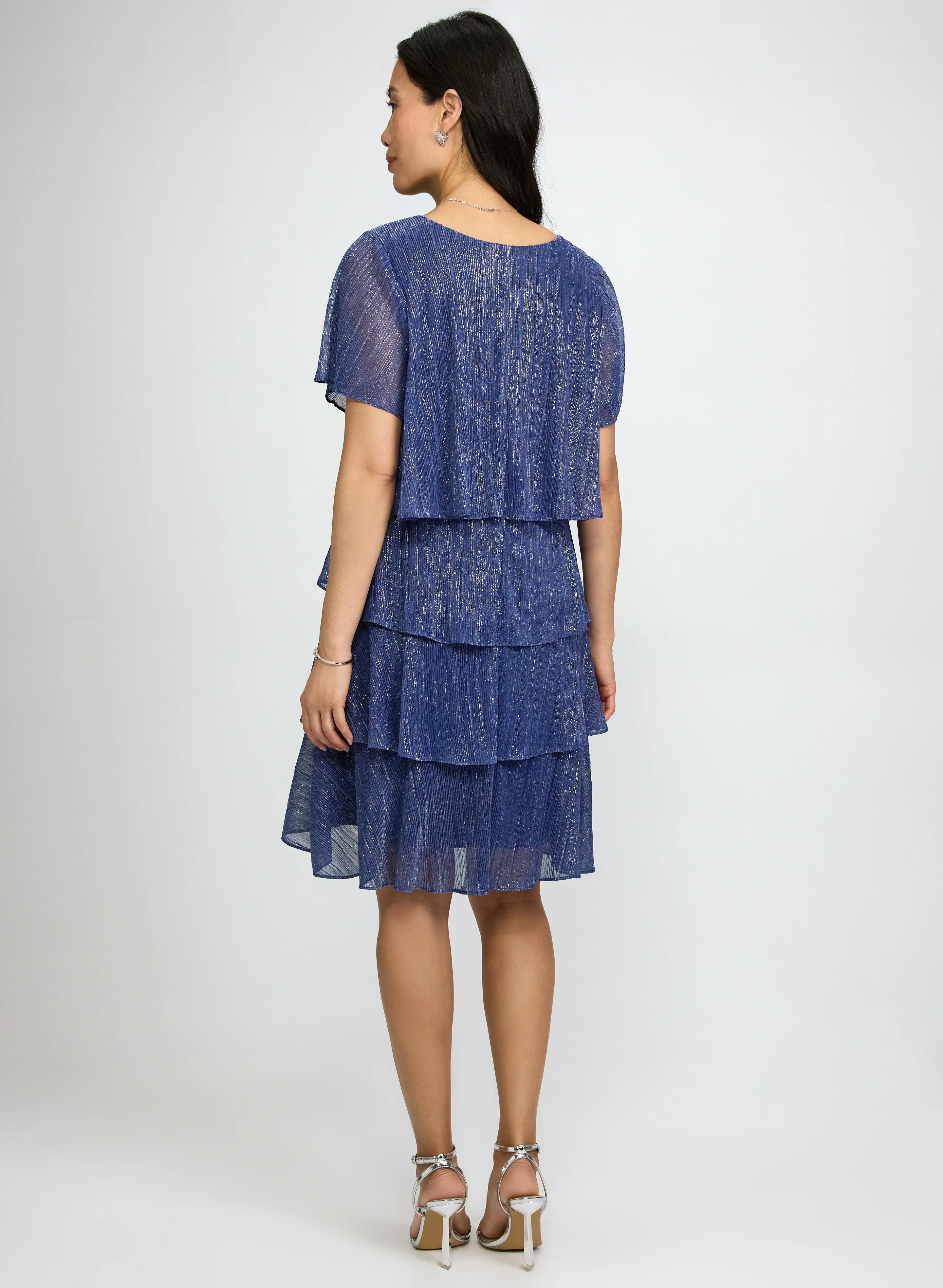 Tiered Metallic Dress - Image 3