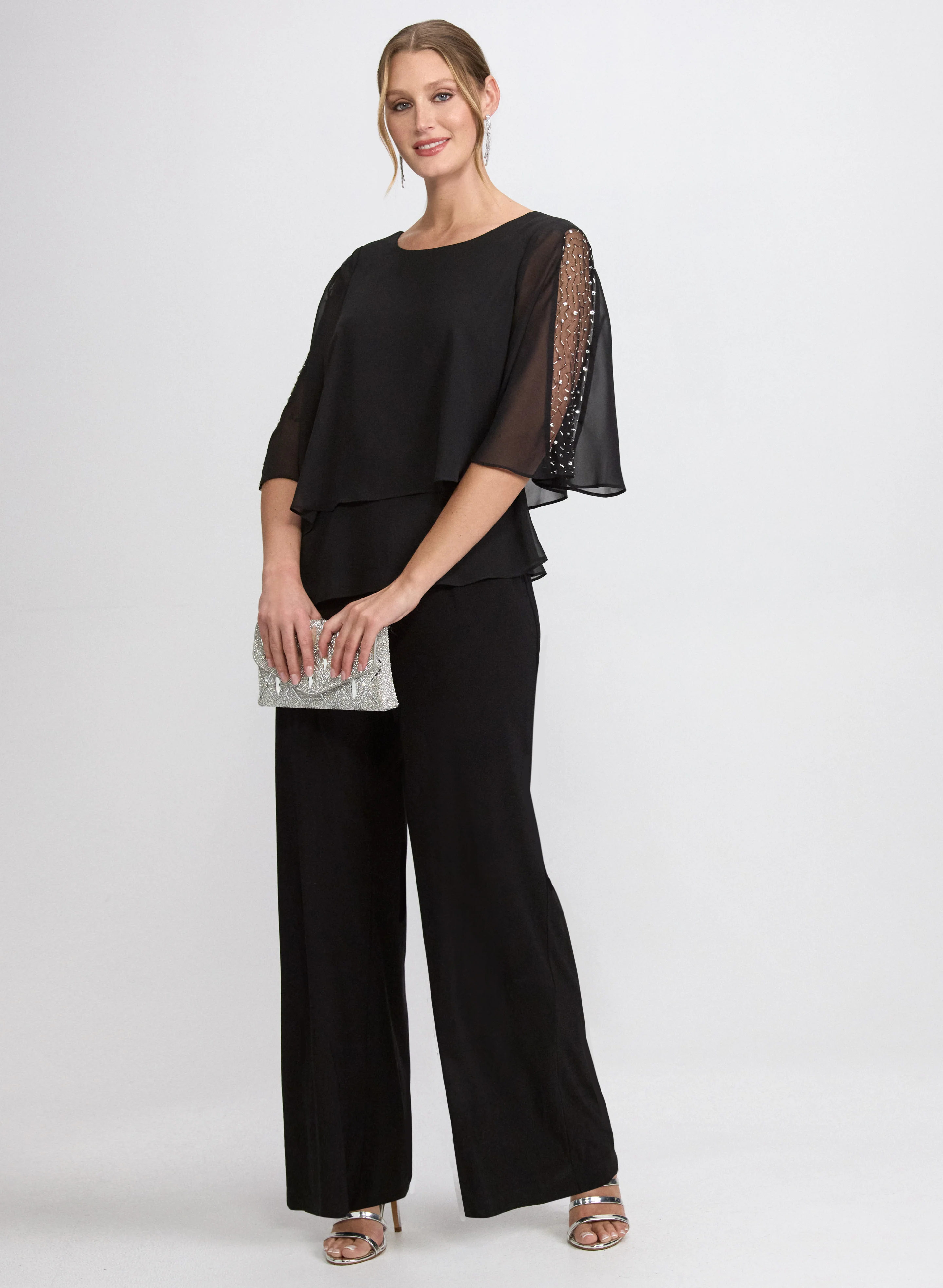 Tiered Overlay Jumpsuit