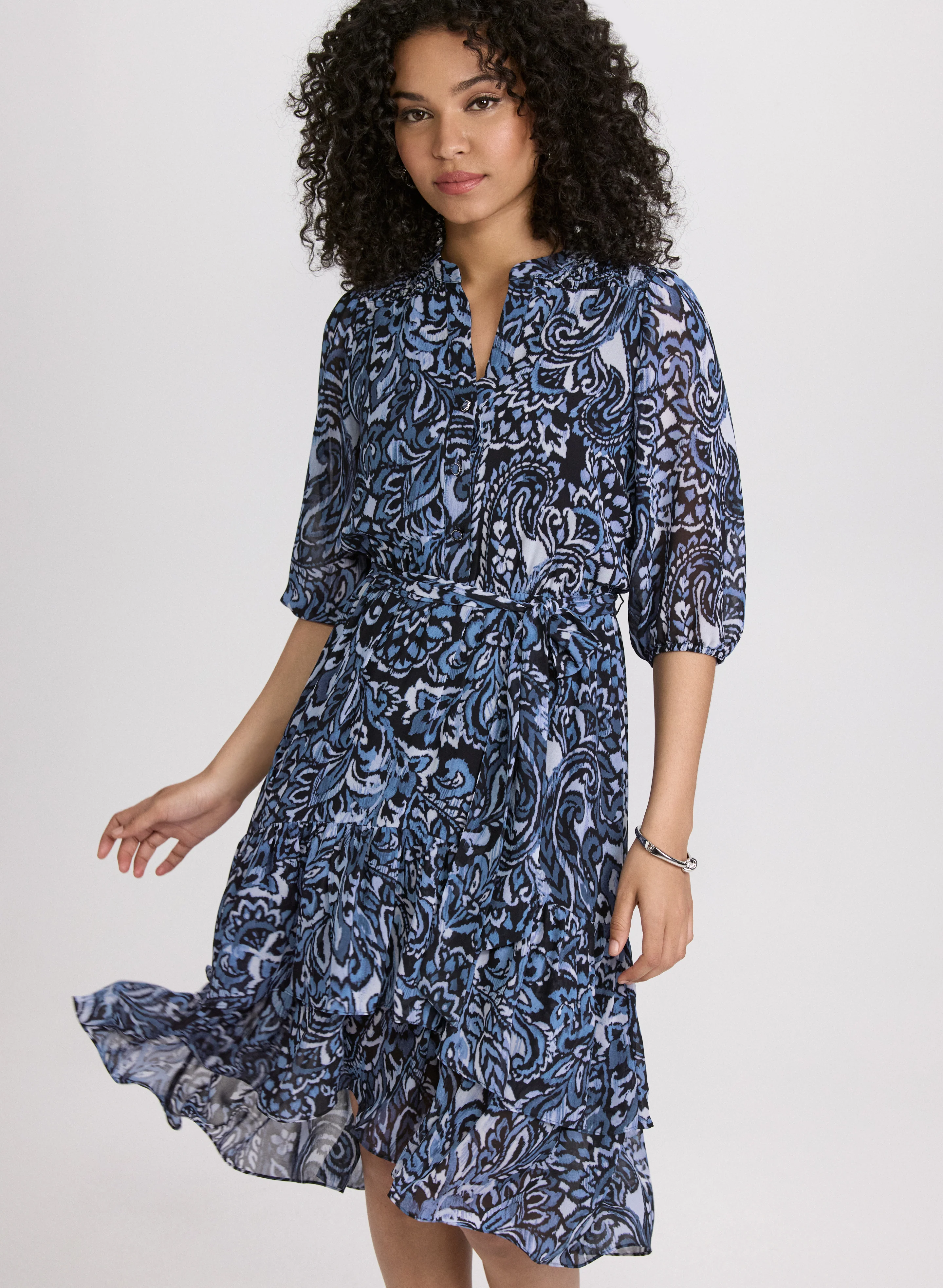 Tiered Paisley Dress - Image 3