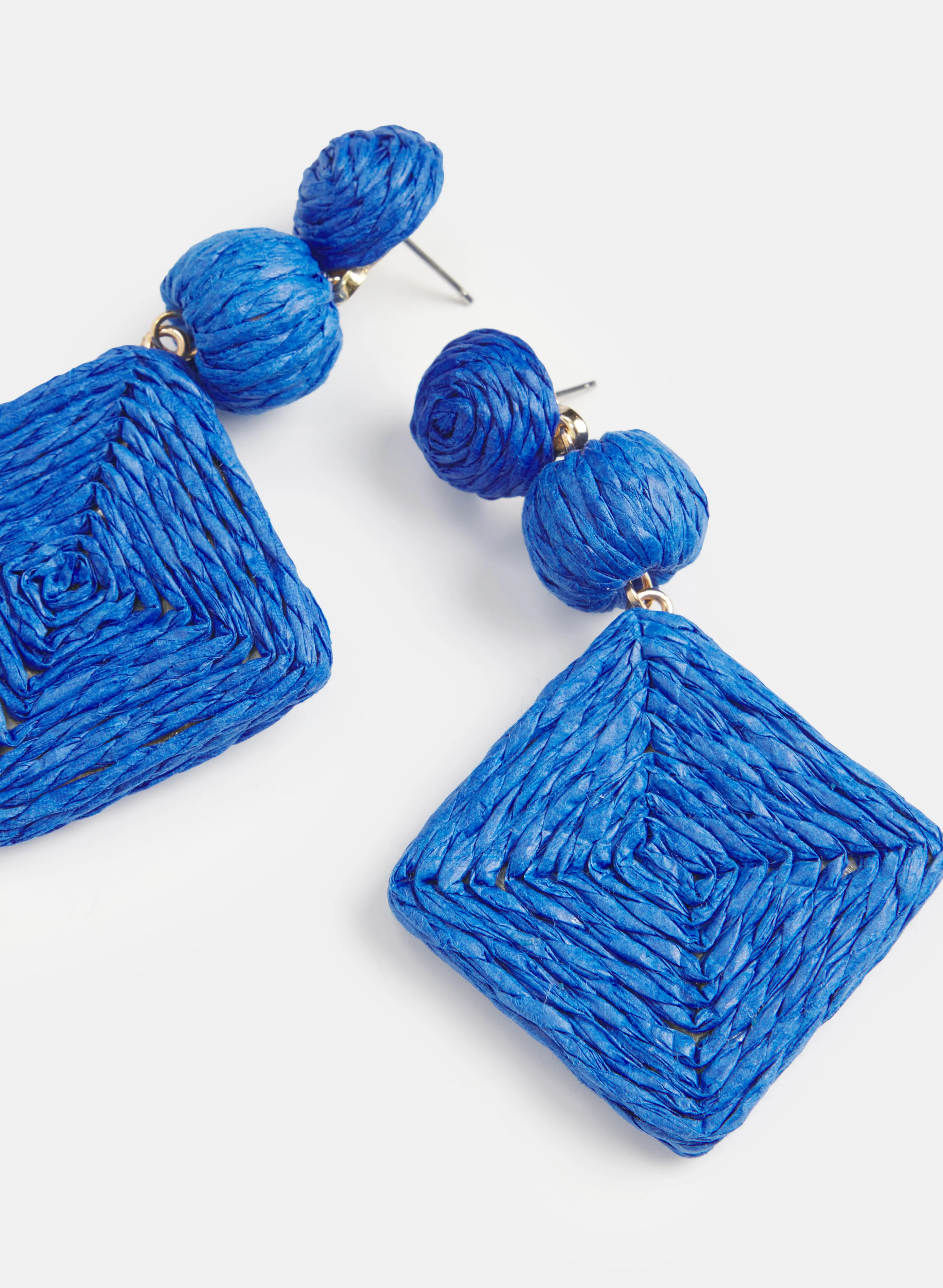 Tiered Raffia Earrings - Image 2