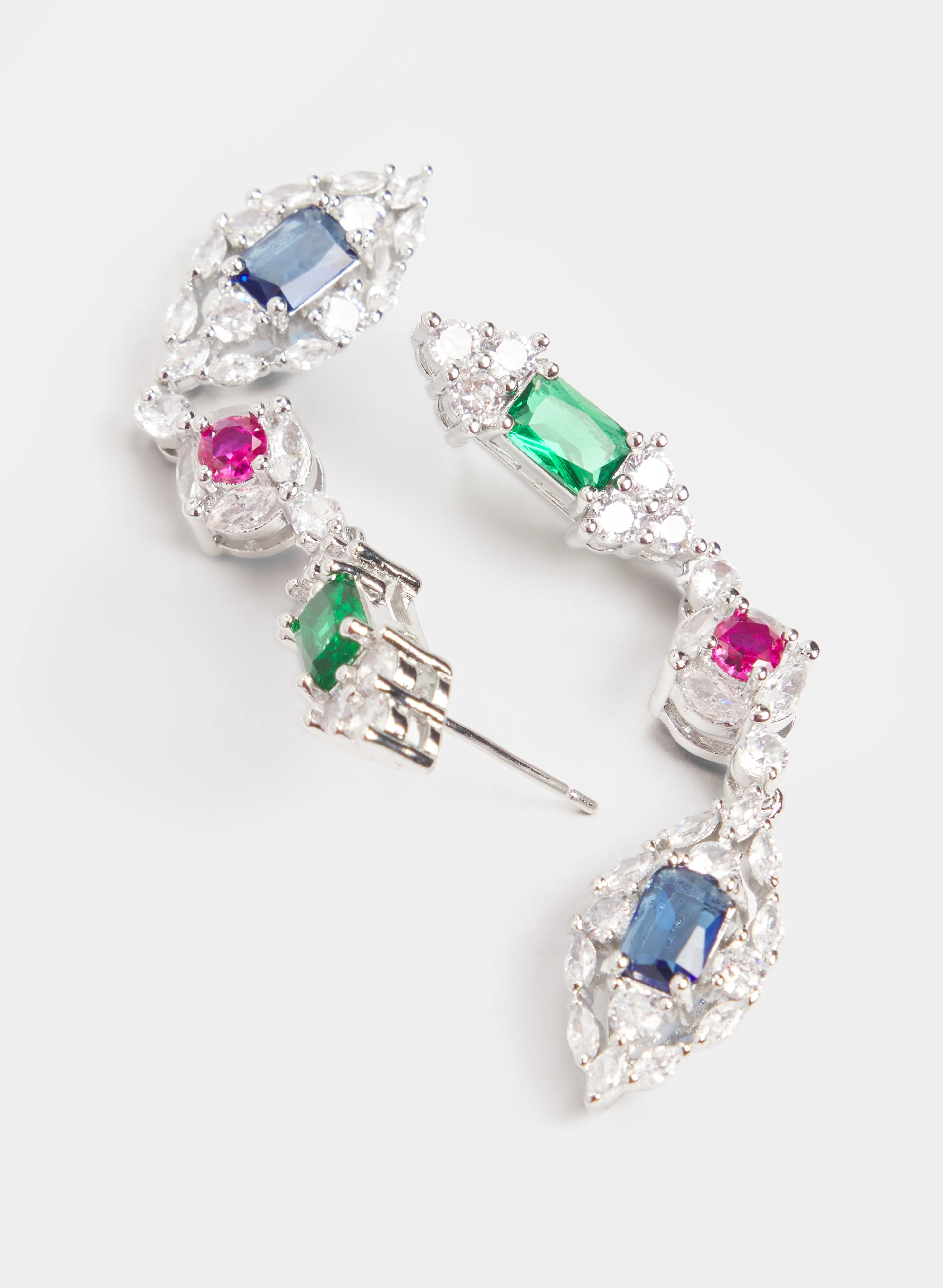 Tiered Stone Earrings - Image 2