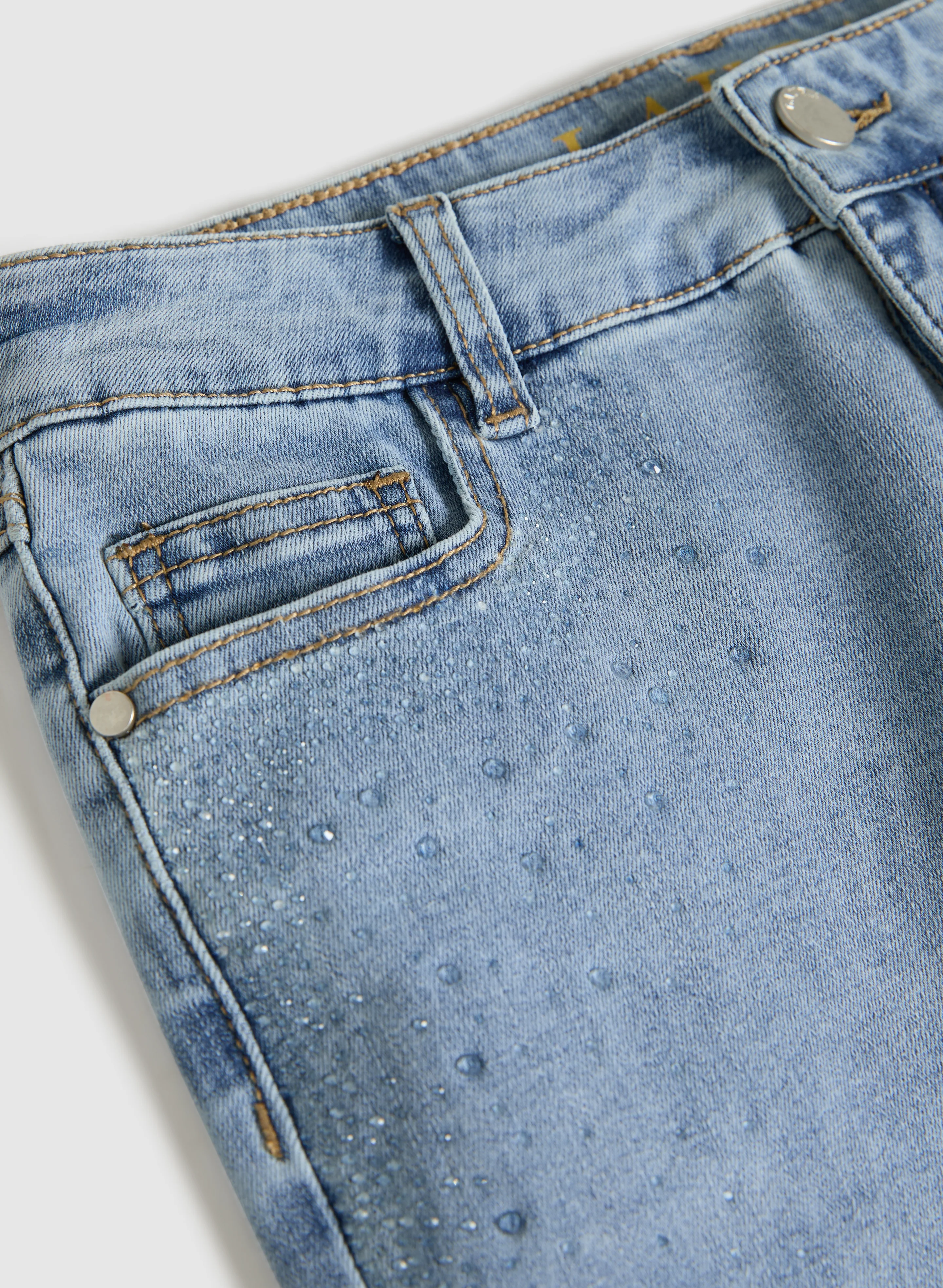 Tonal Stone Embellished Straight-Leg Jeans - Image 4