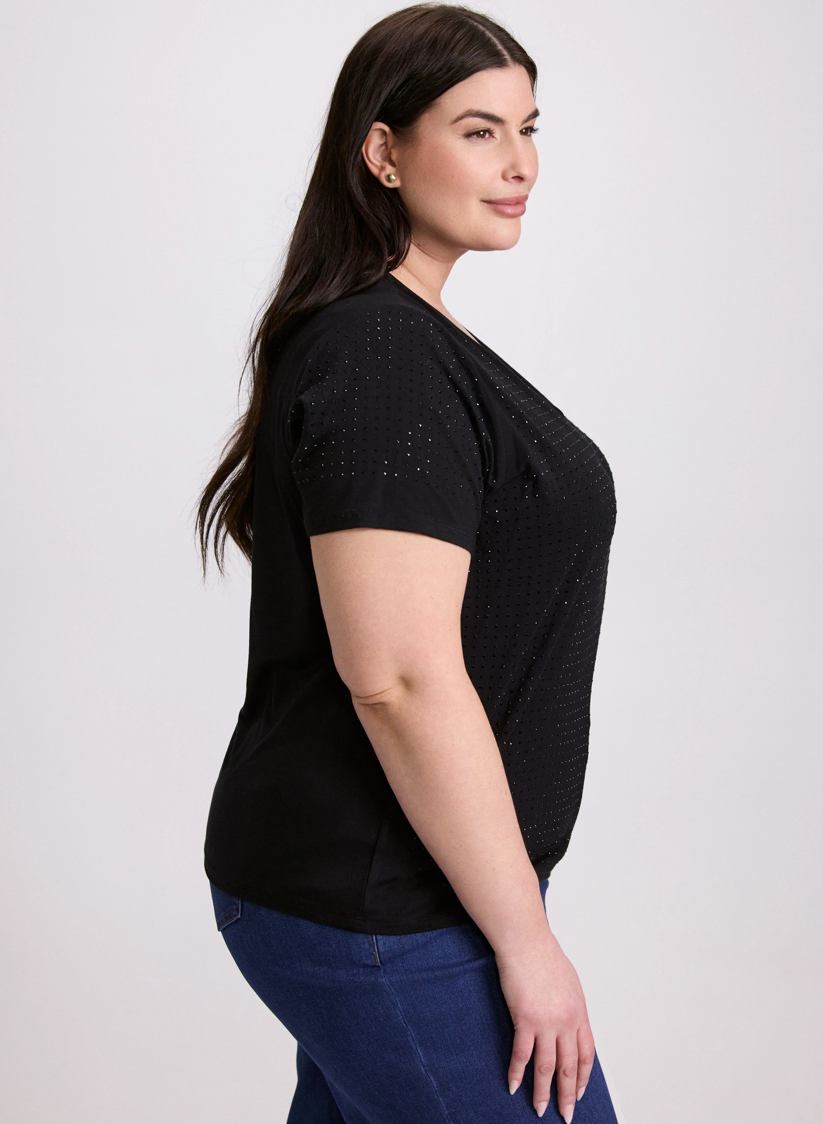 Tonal Stone Embellished T-Shirt - Image 2