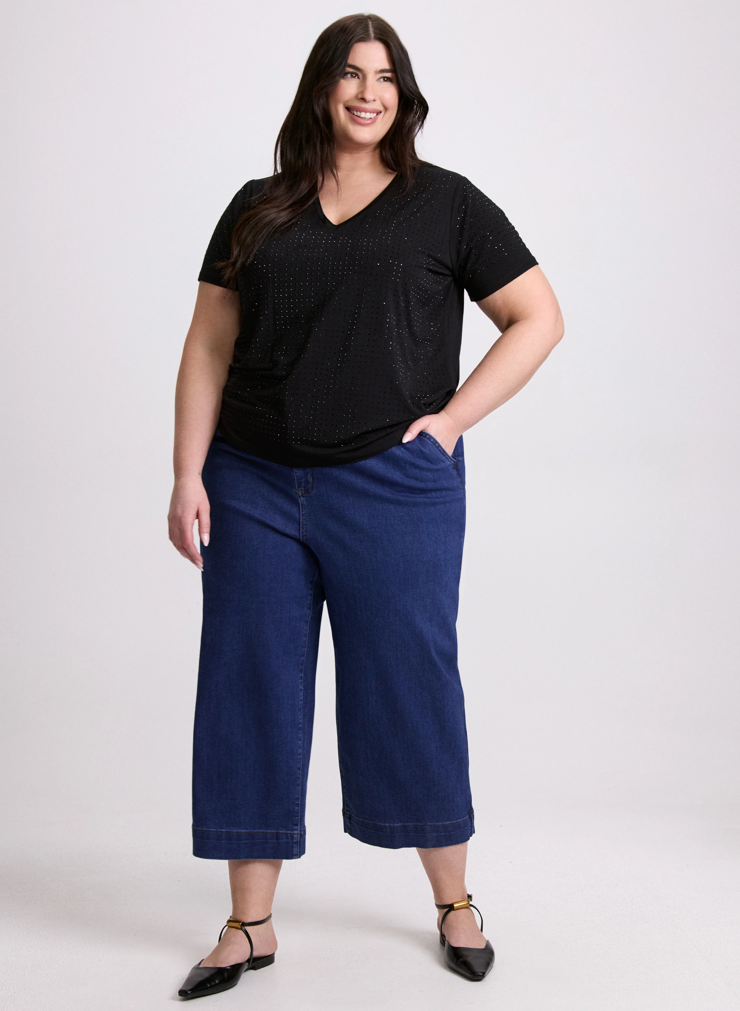 Tonal Stone Embellished T-Shirt - Image 3