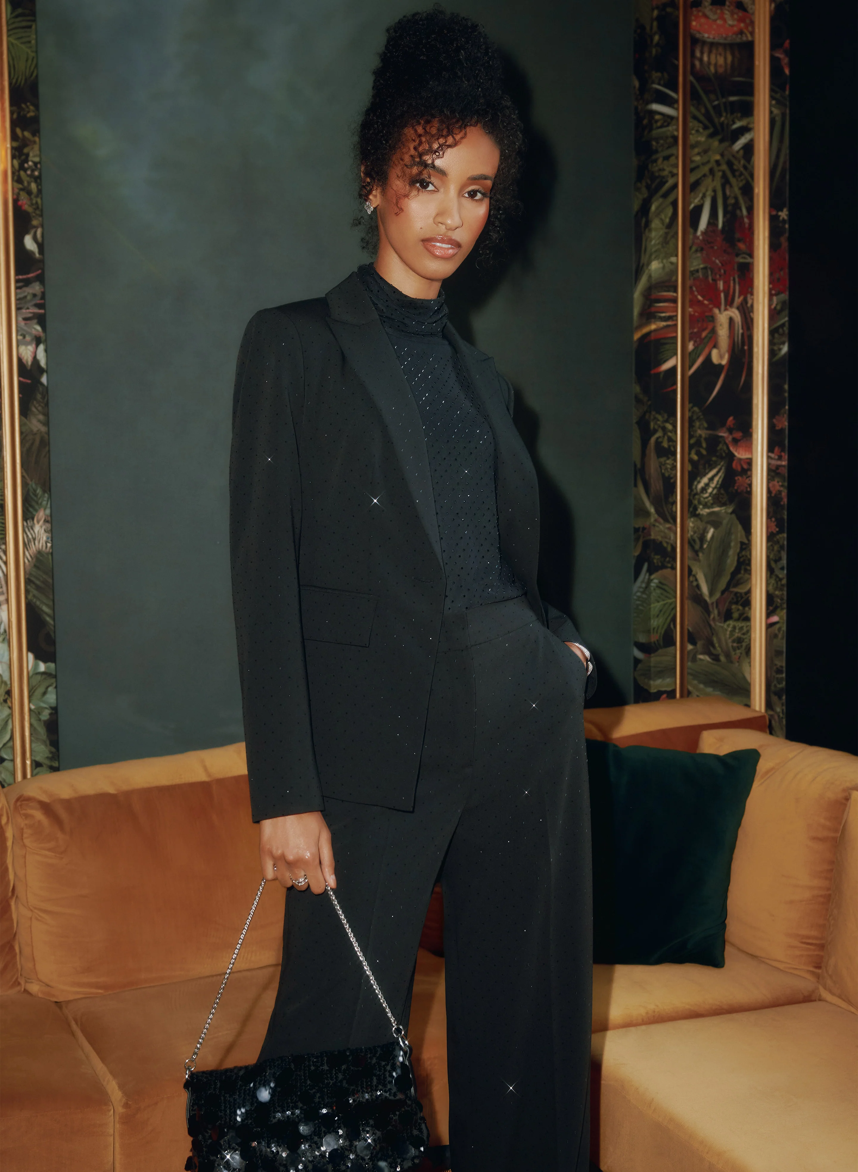 Tonal Stud Embellished Blazer - Image 3
