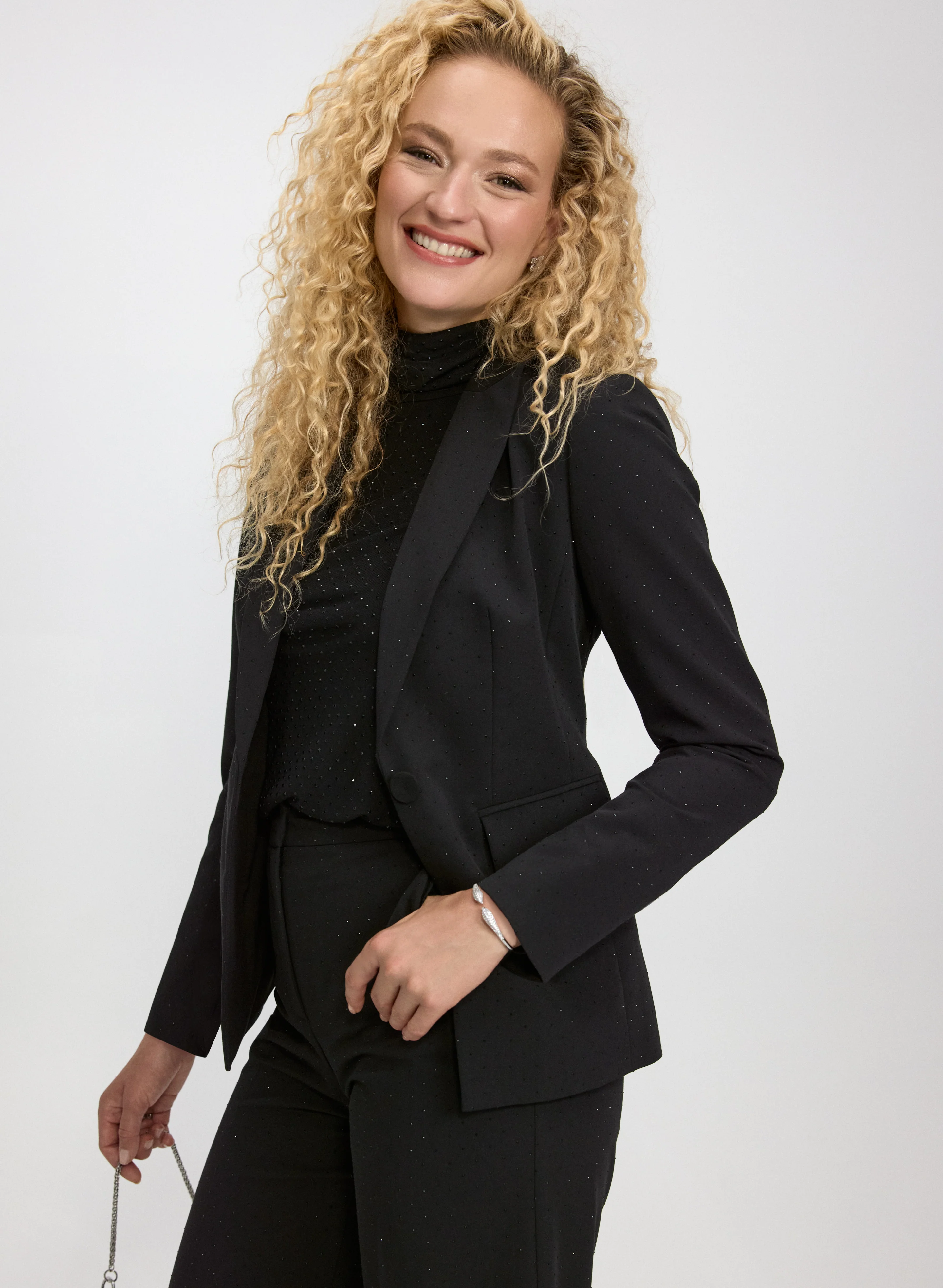 Tonal Stud Embellished Blazer - Image 6
