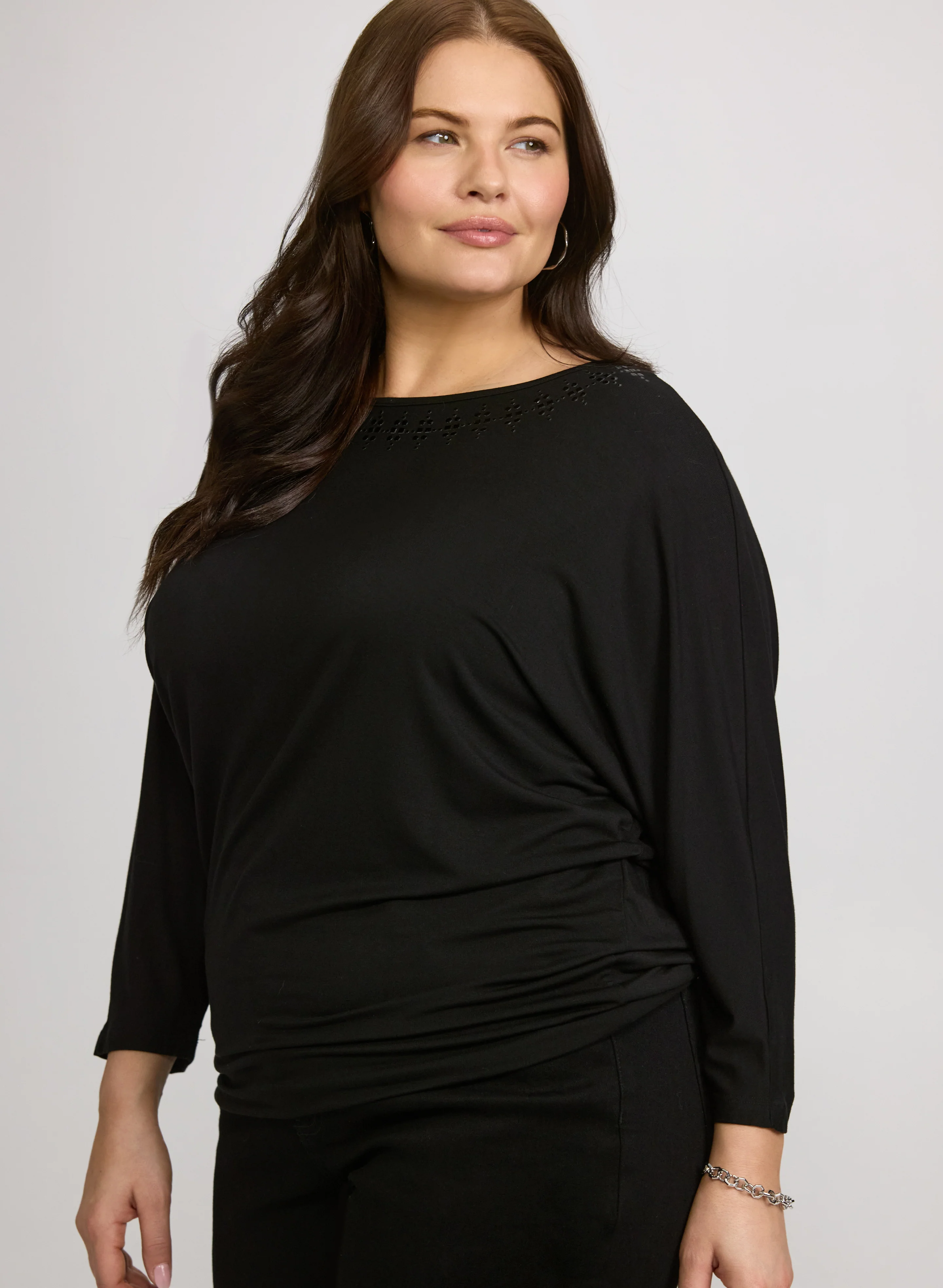 Tonal Stud Trim T-Shirt - Image 5