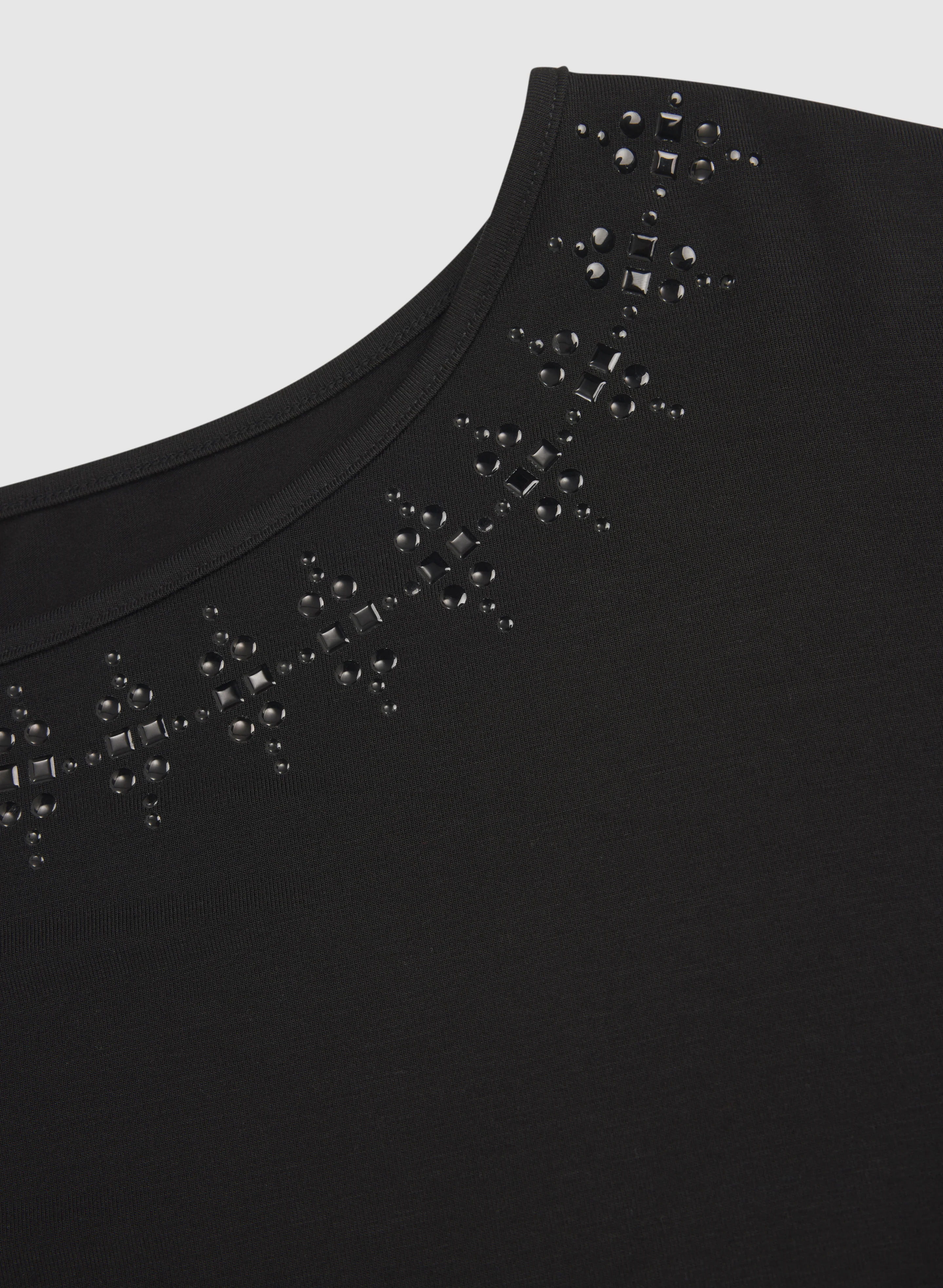 Tonal Stud Trim T-Shirt - Image 7