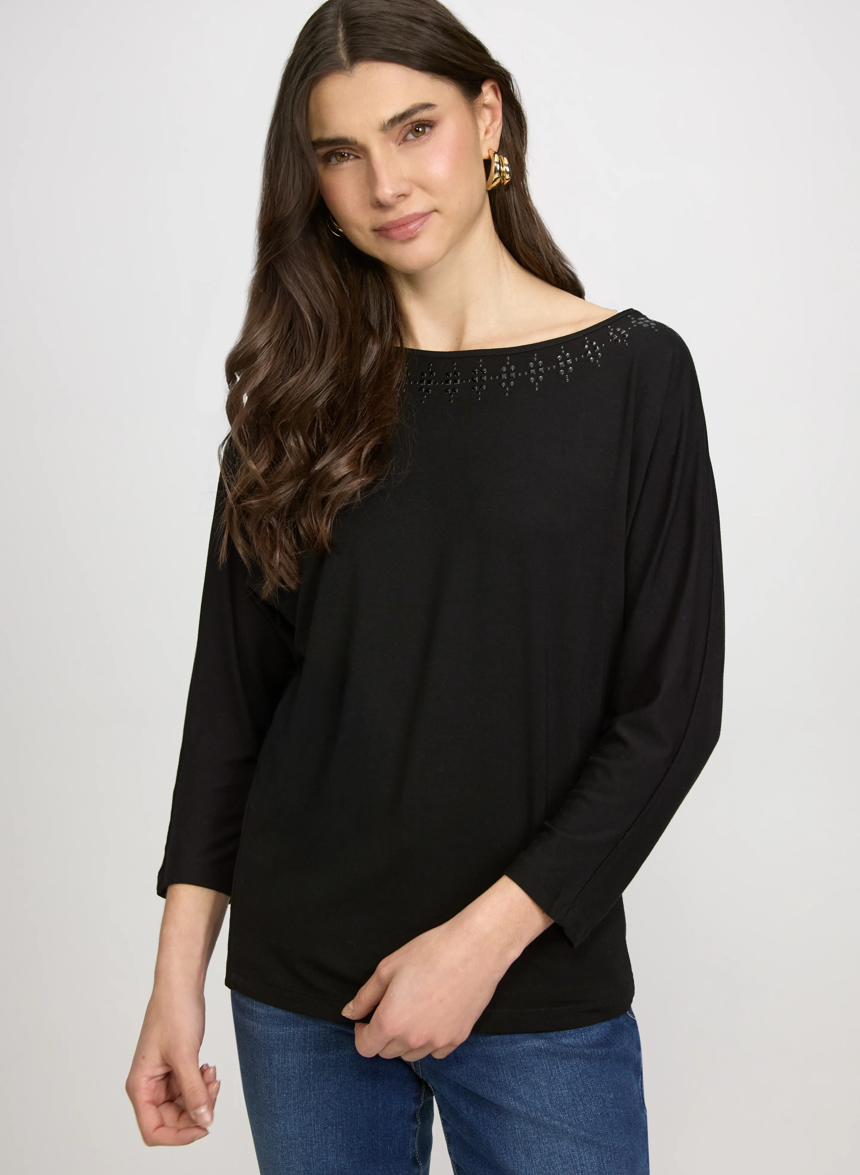 Tonal Stud Trim Top - Image 7