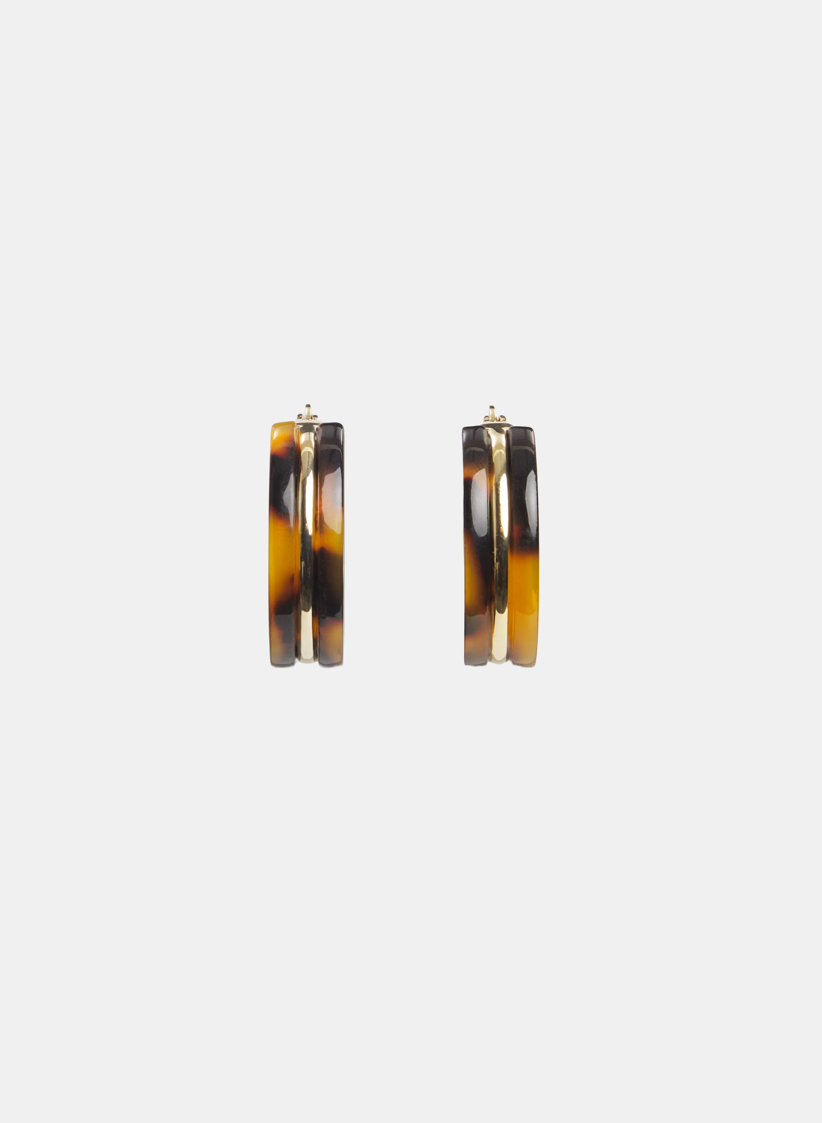 Tortoiseshell Hoop Earrings