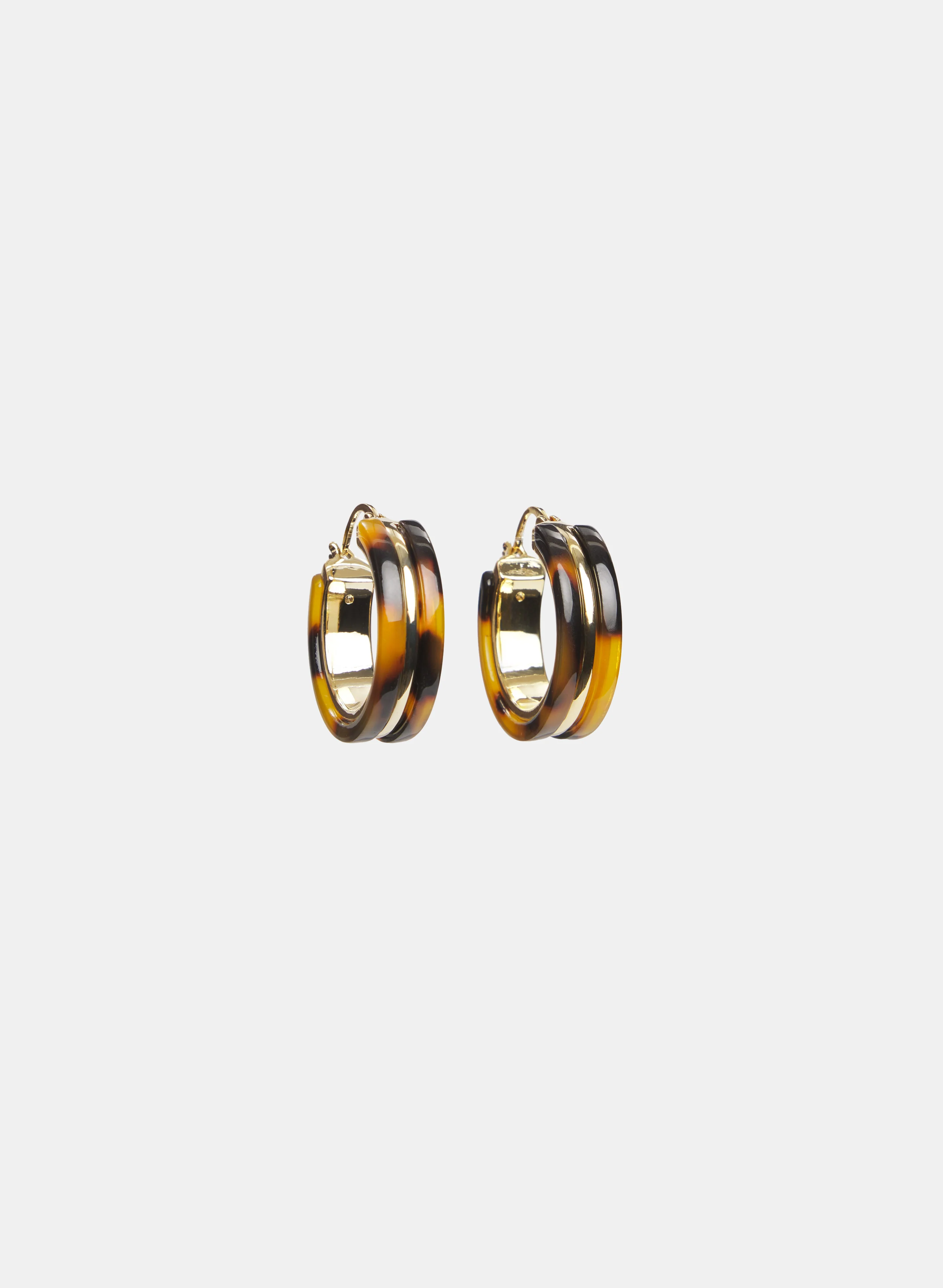 Tortoiseshell Hoop Earrings - Image 3