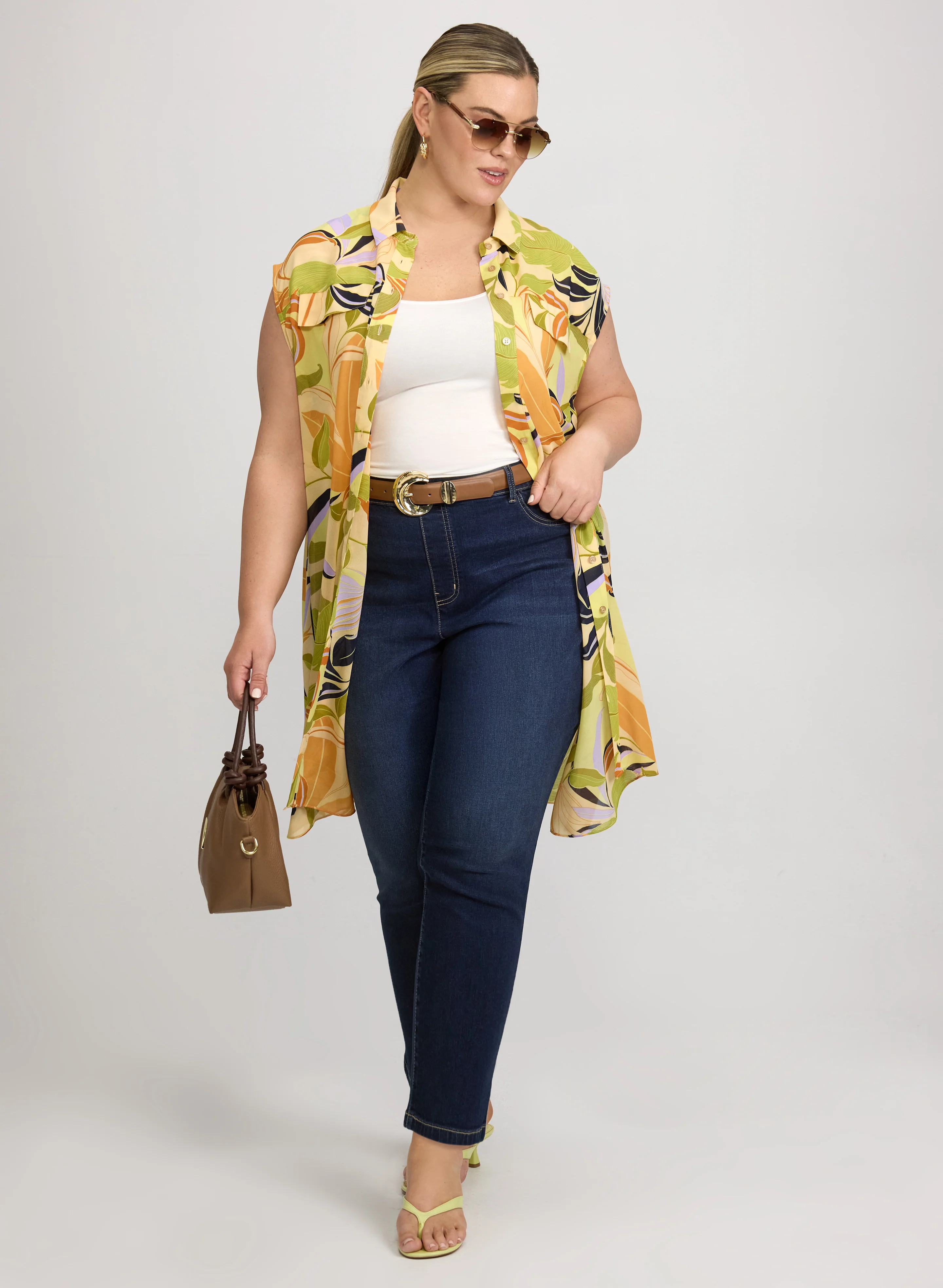 Tropical Chiffon Blouse - Image 7