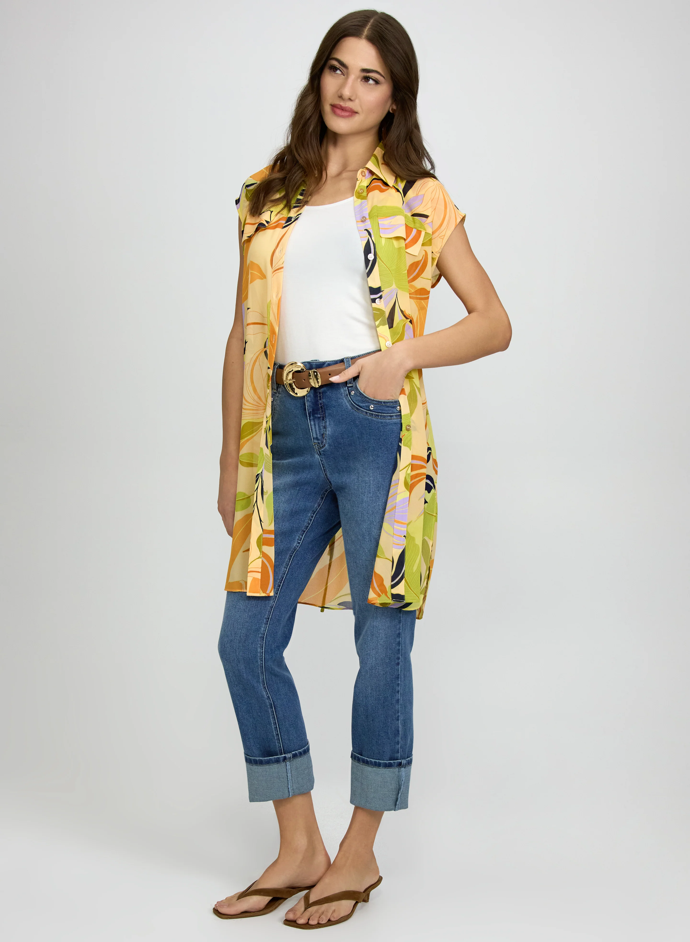 Tropical Chiffon Blouse - Image 3