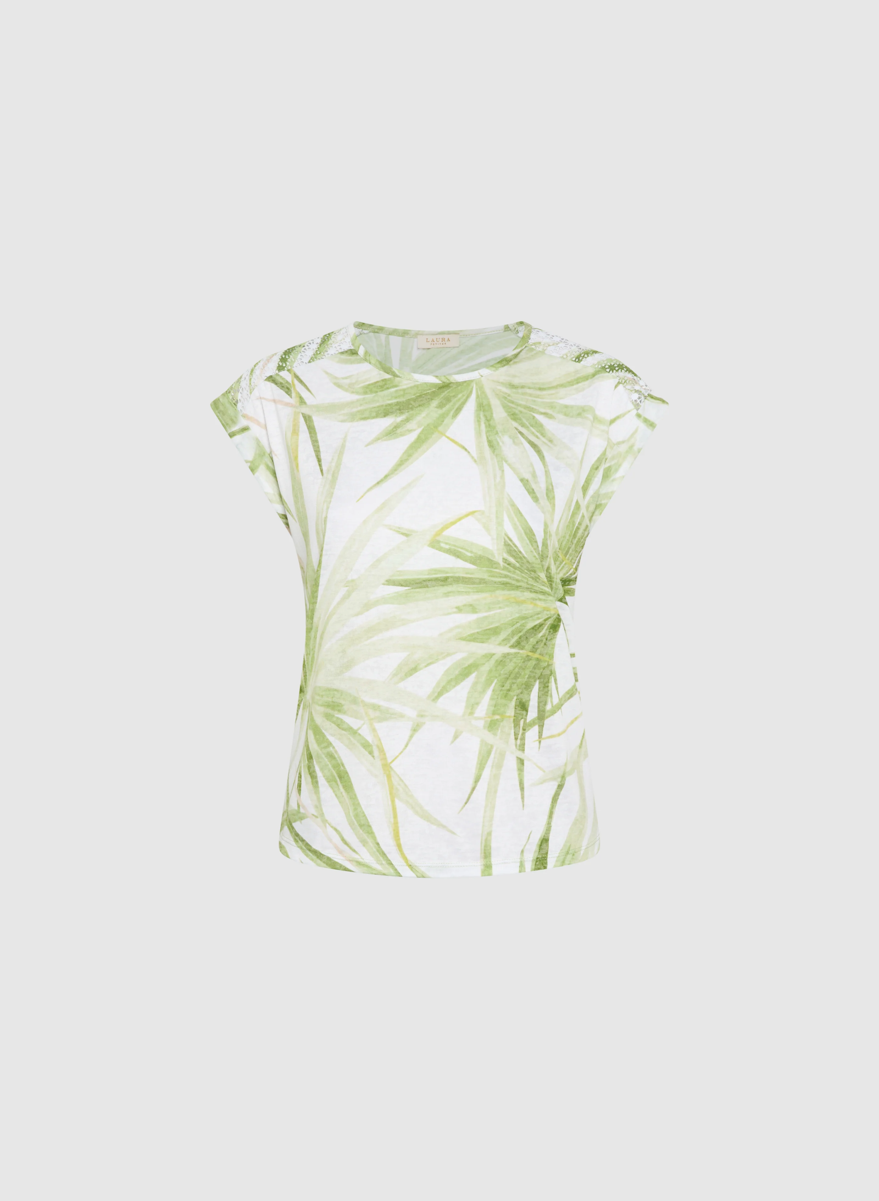 Tropical Crochet Detail T-Shirt - Image 6