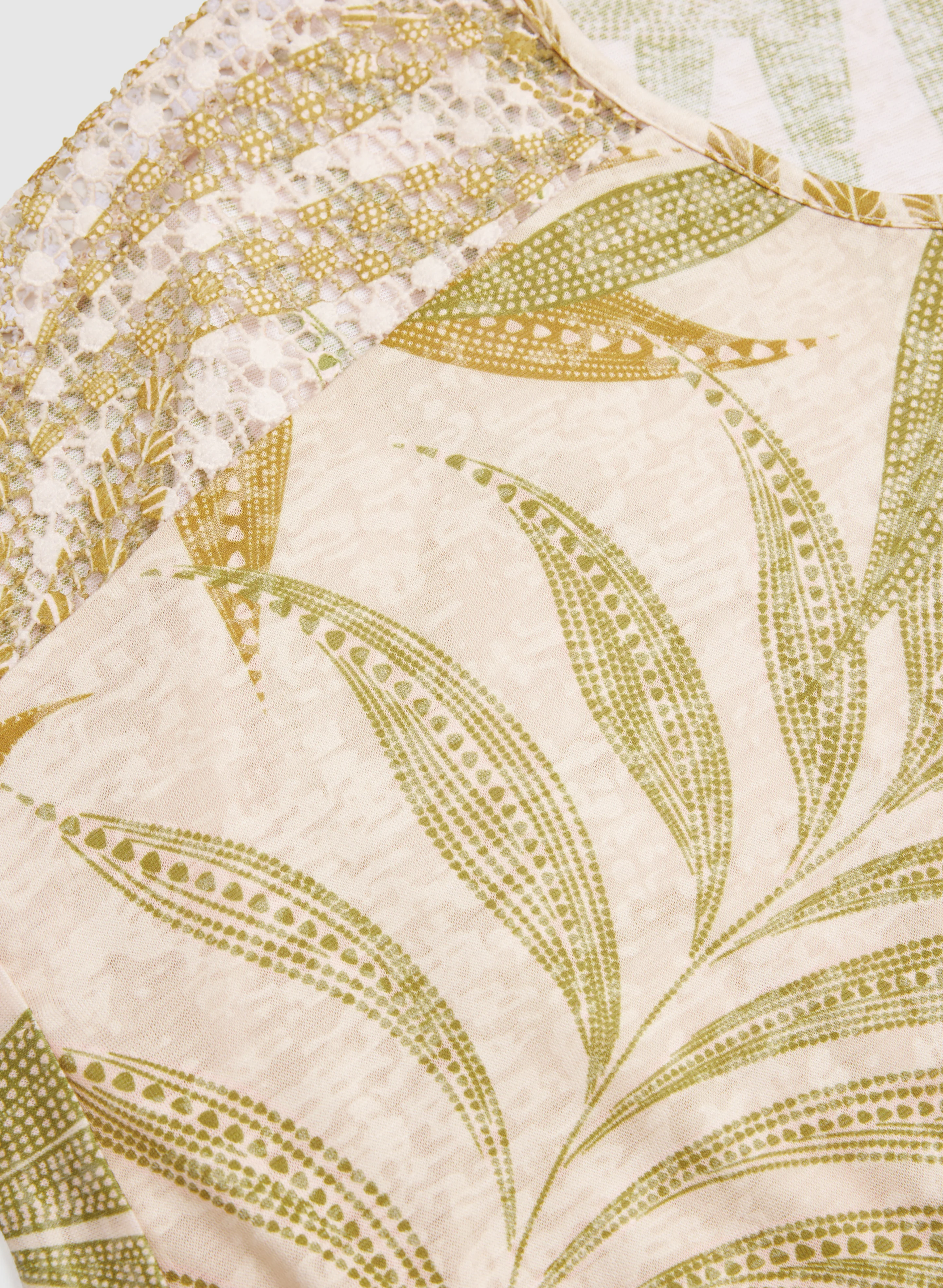 Tropical Leaf Print T-Shirt - Image 7