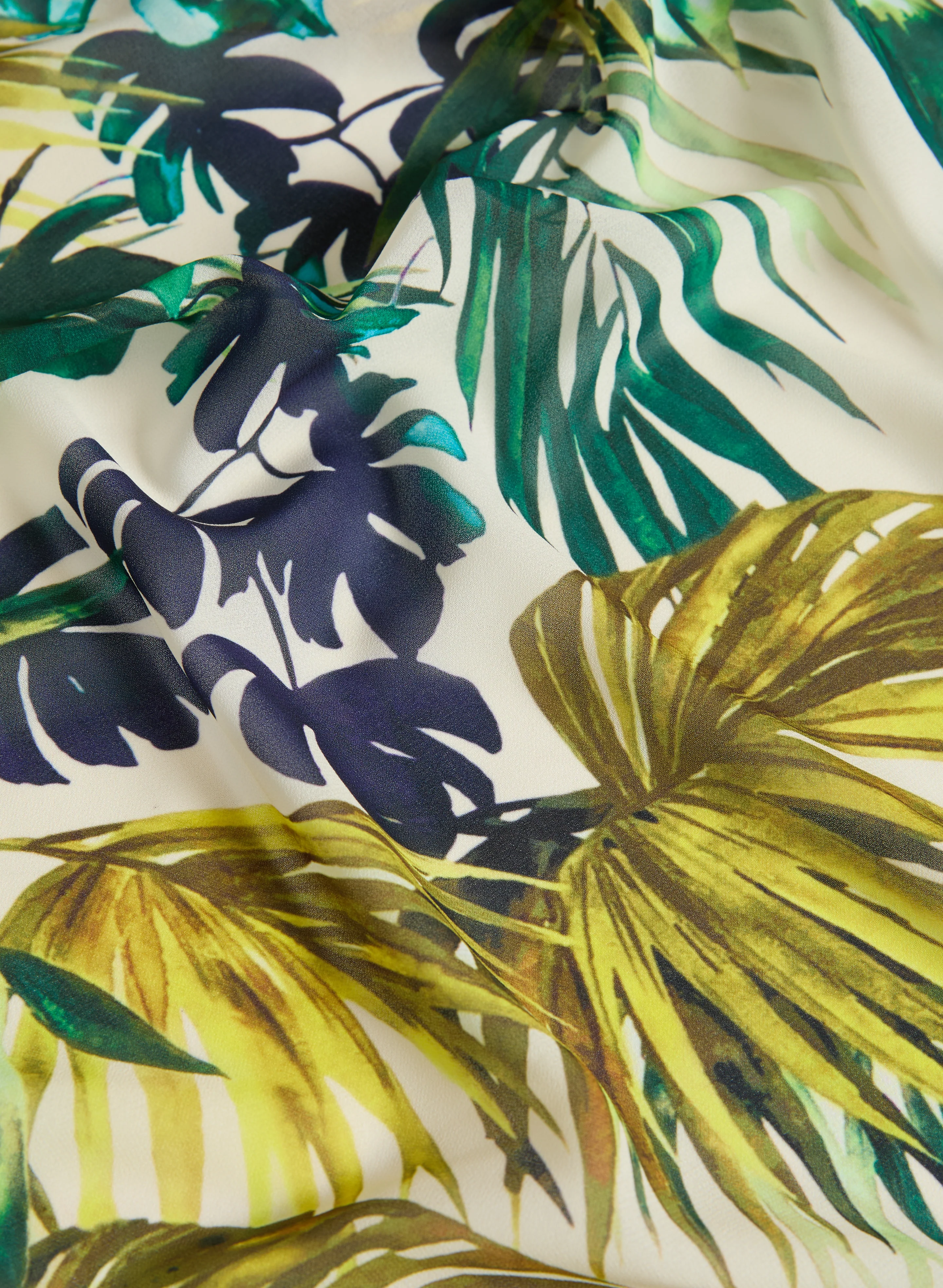 Tropical Open-Front Blouse - Image 7