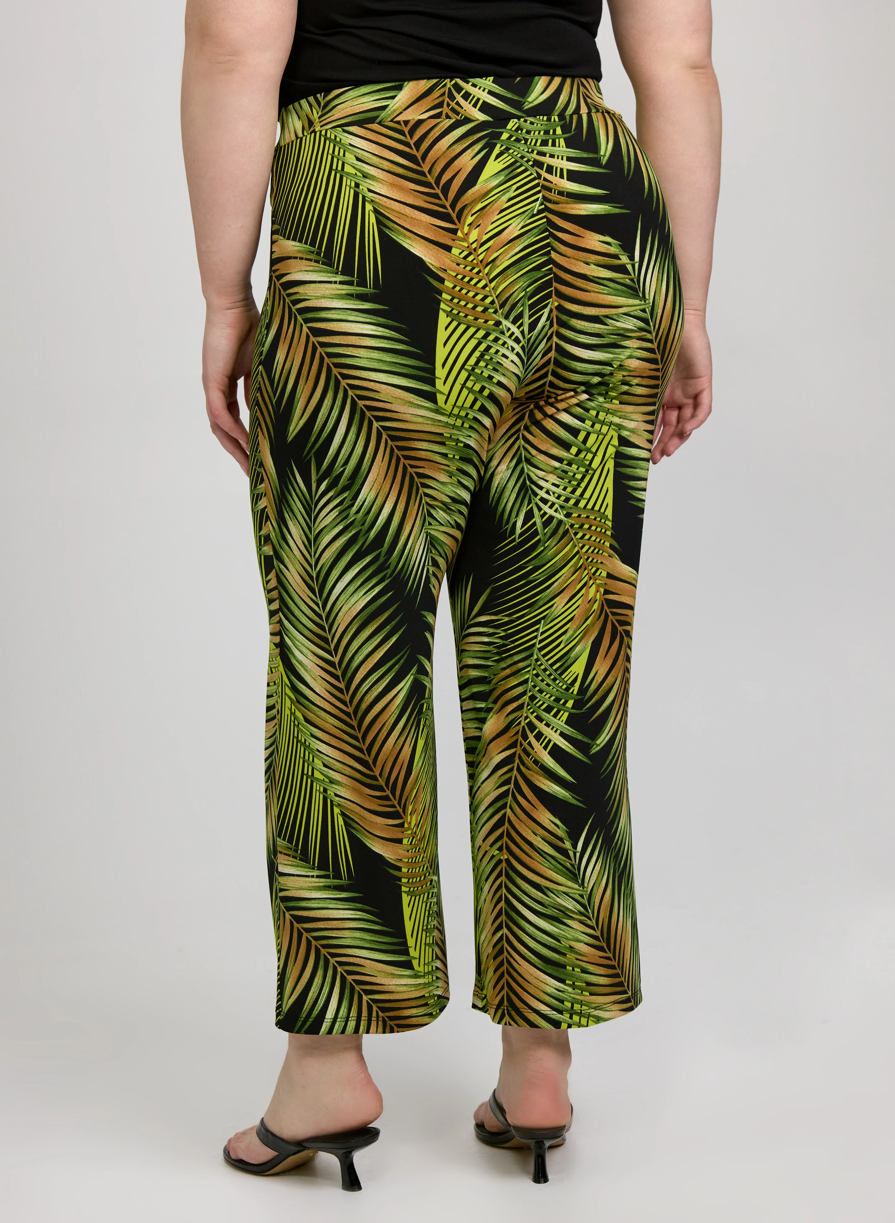 Tropical Palm Print Pants - Image 3