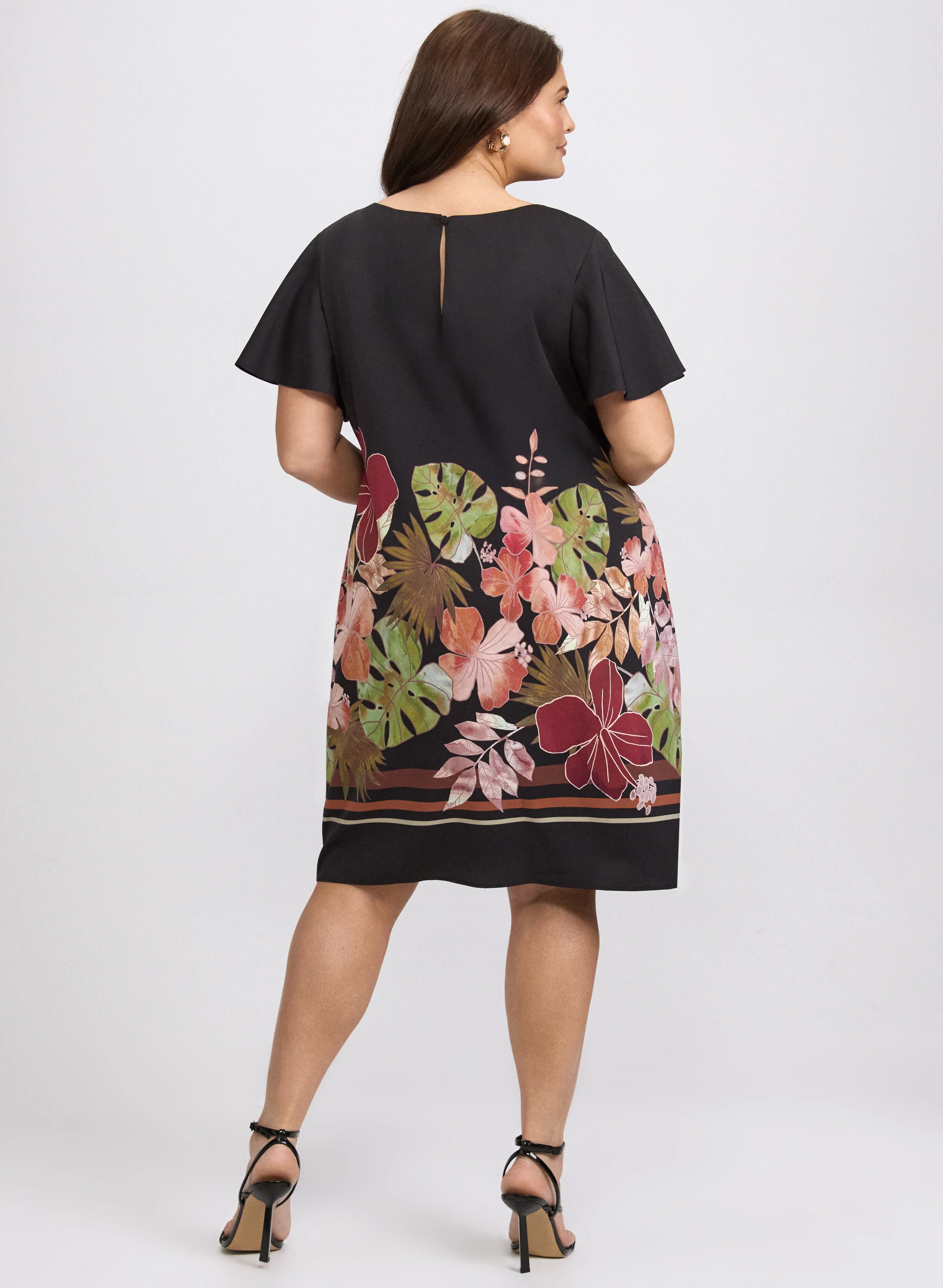 Tropical Placement Print Dress - Image 5