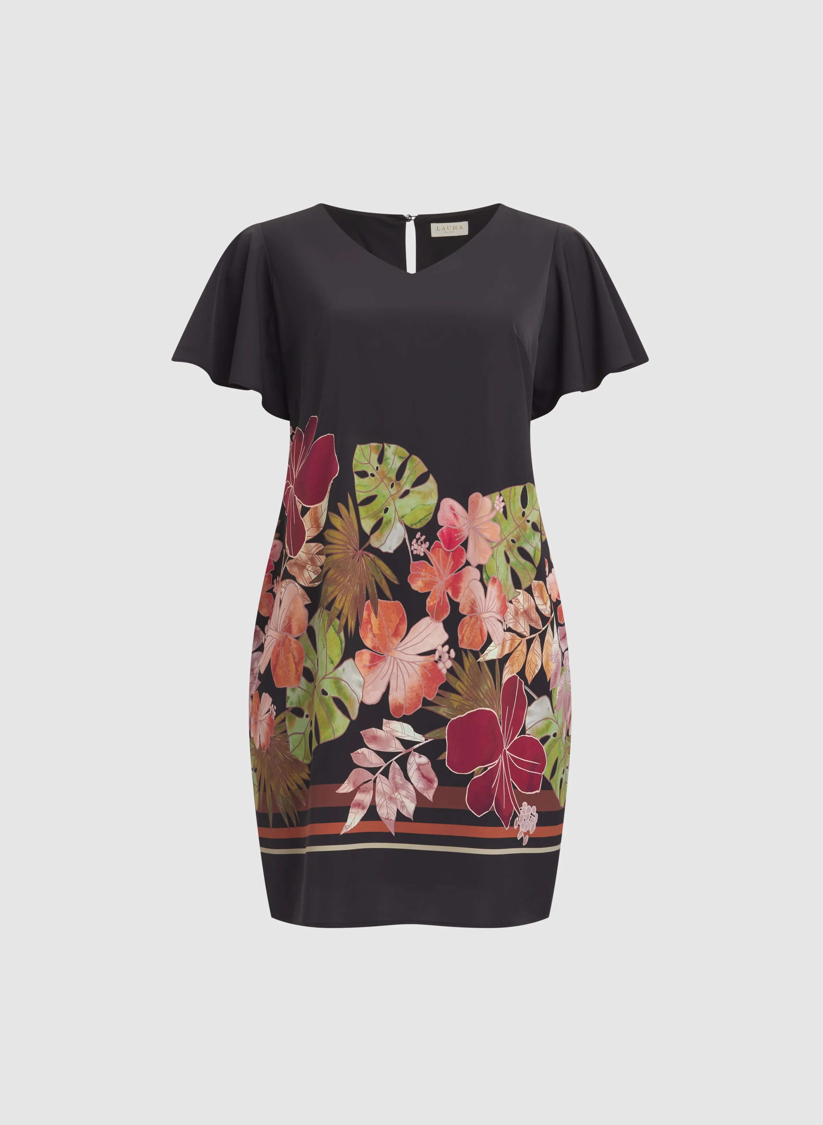 Tropical Placement Print Dress - Image 6