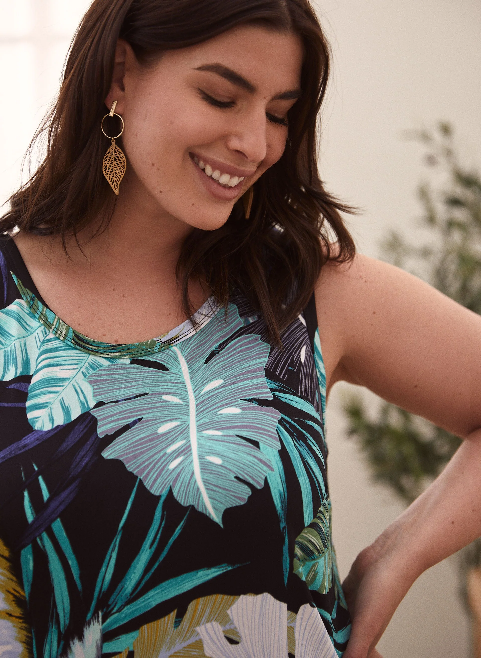 Tropical Print Maxi Dress - Image 2