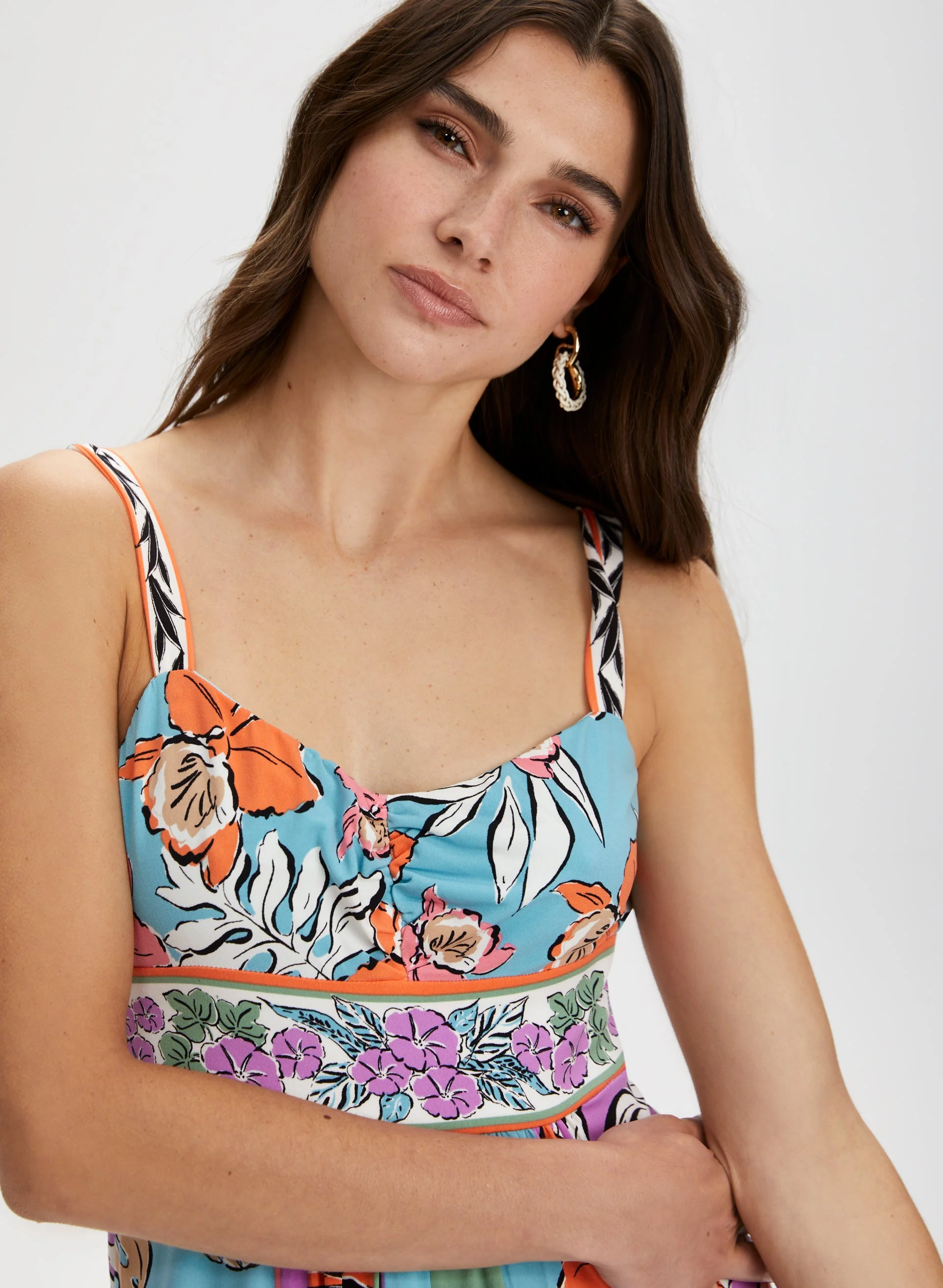 Tropical Print Maxi Dress - Image 2