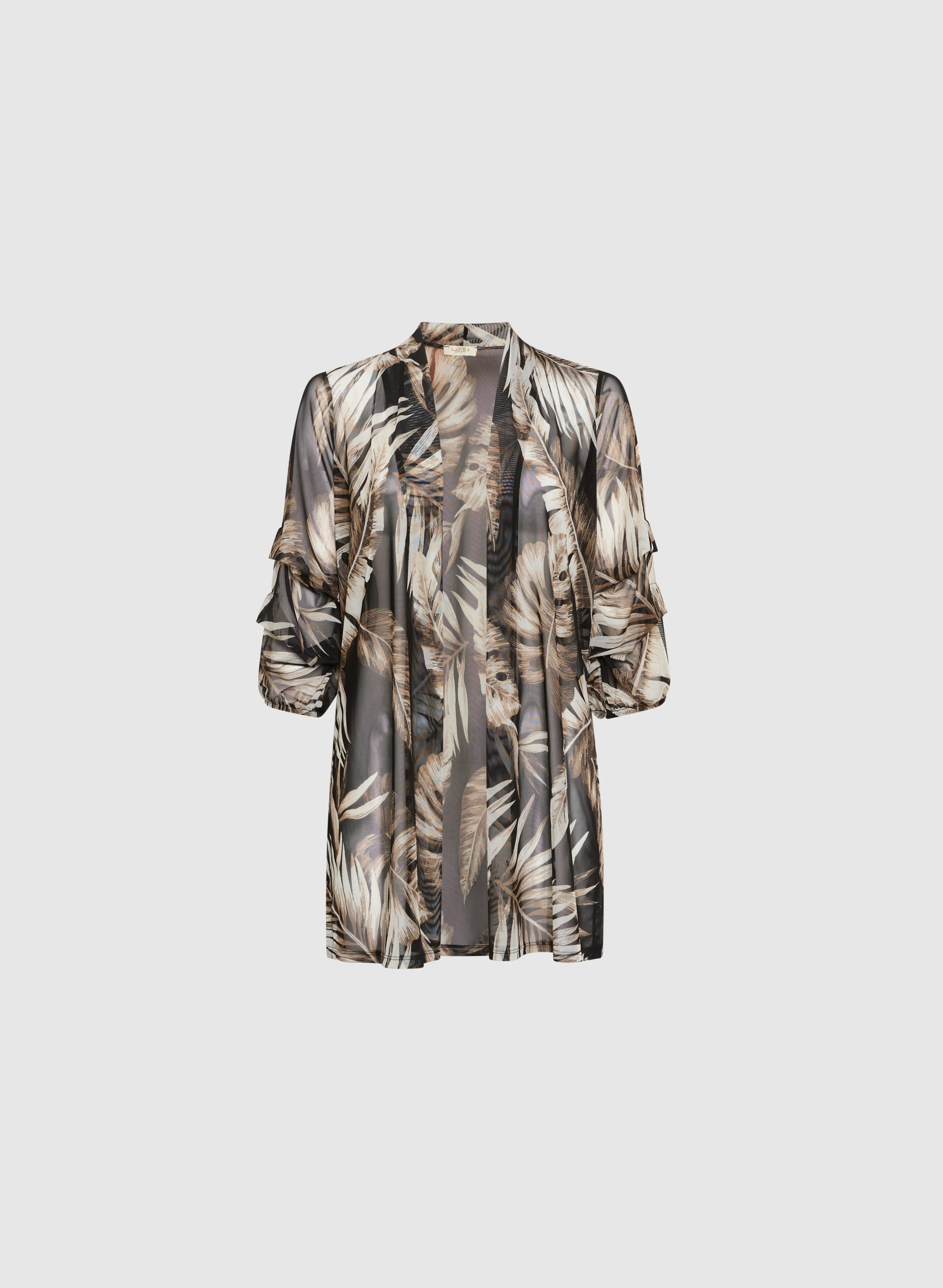 Tropical Print Open-Front Top - Image 6