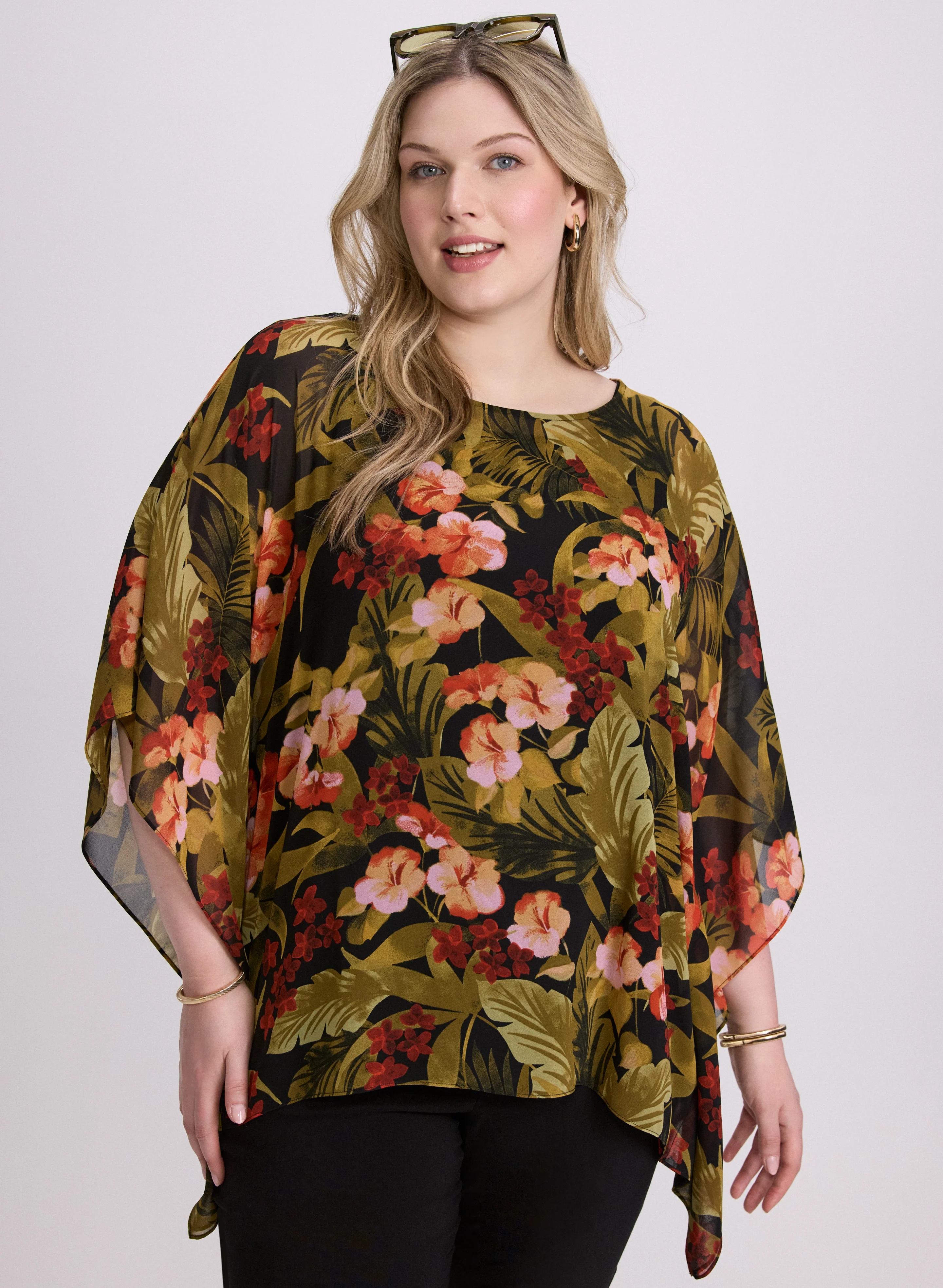 Tropical Print Blouse