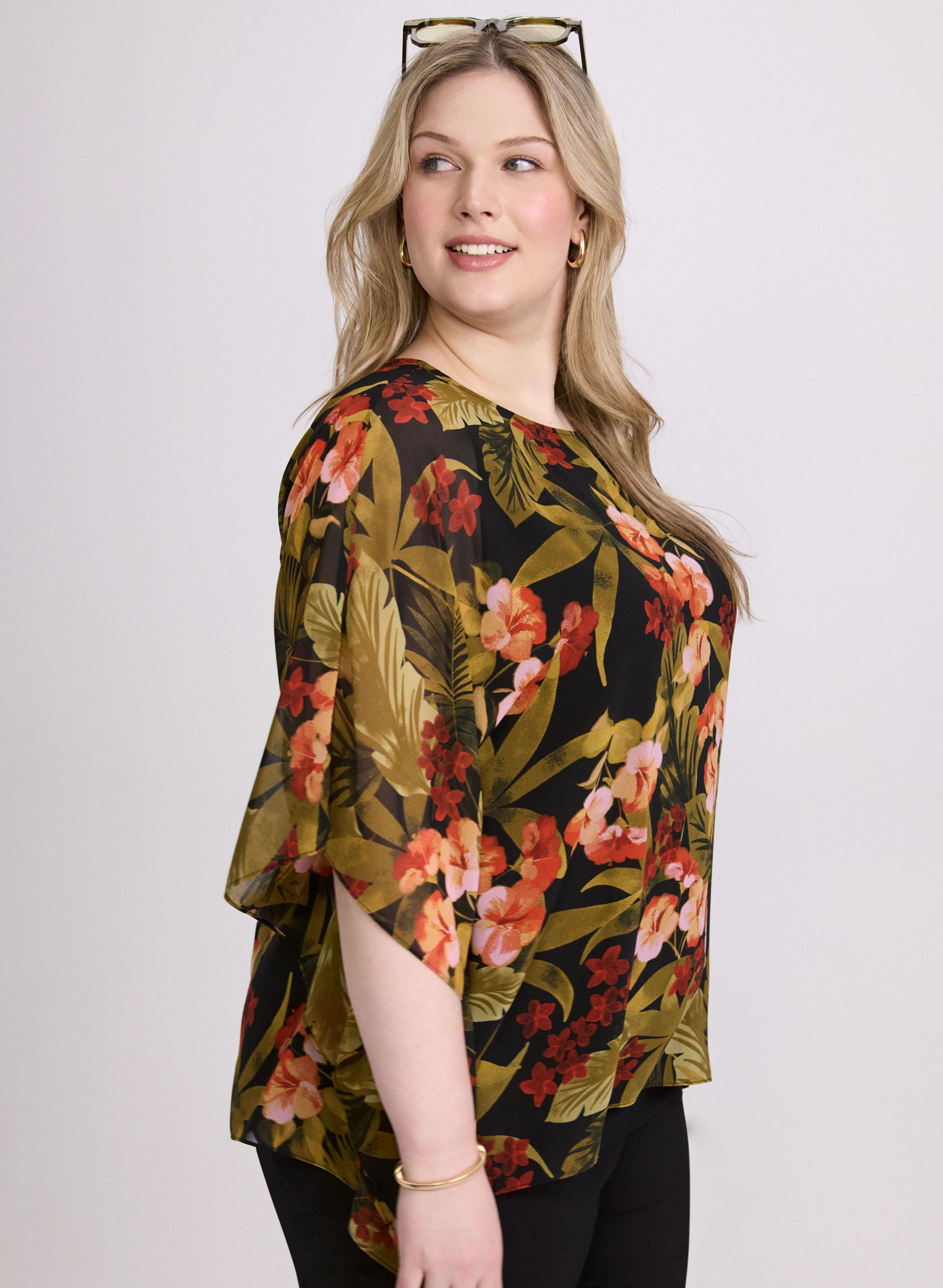 Tropical Print Blouse - Image 4
