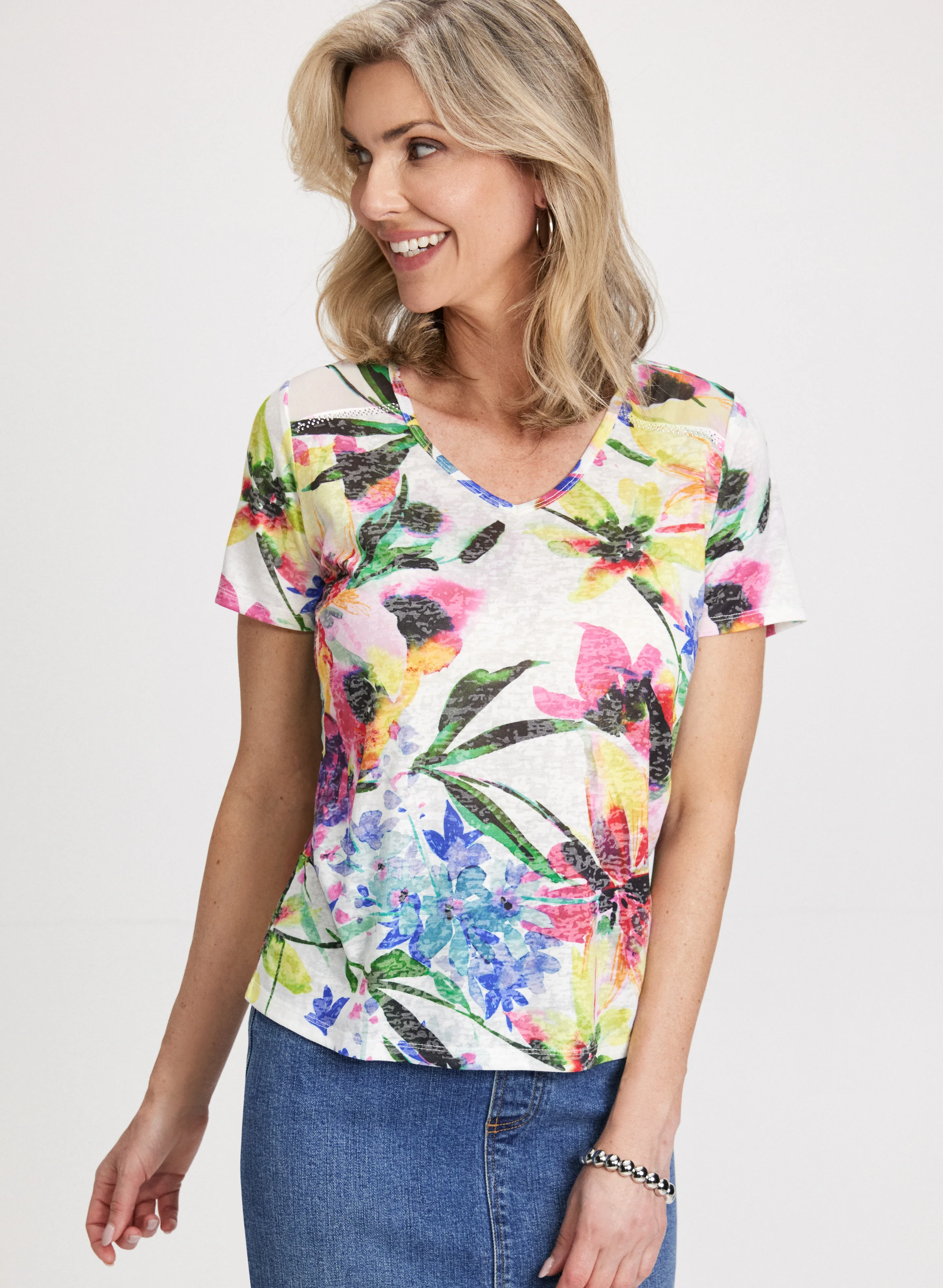 Tropical Print T-Shirt - Image 5