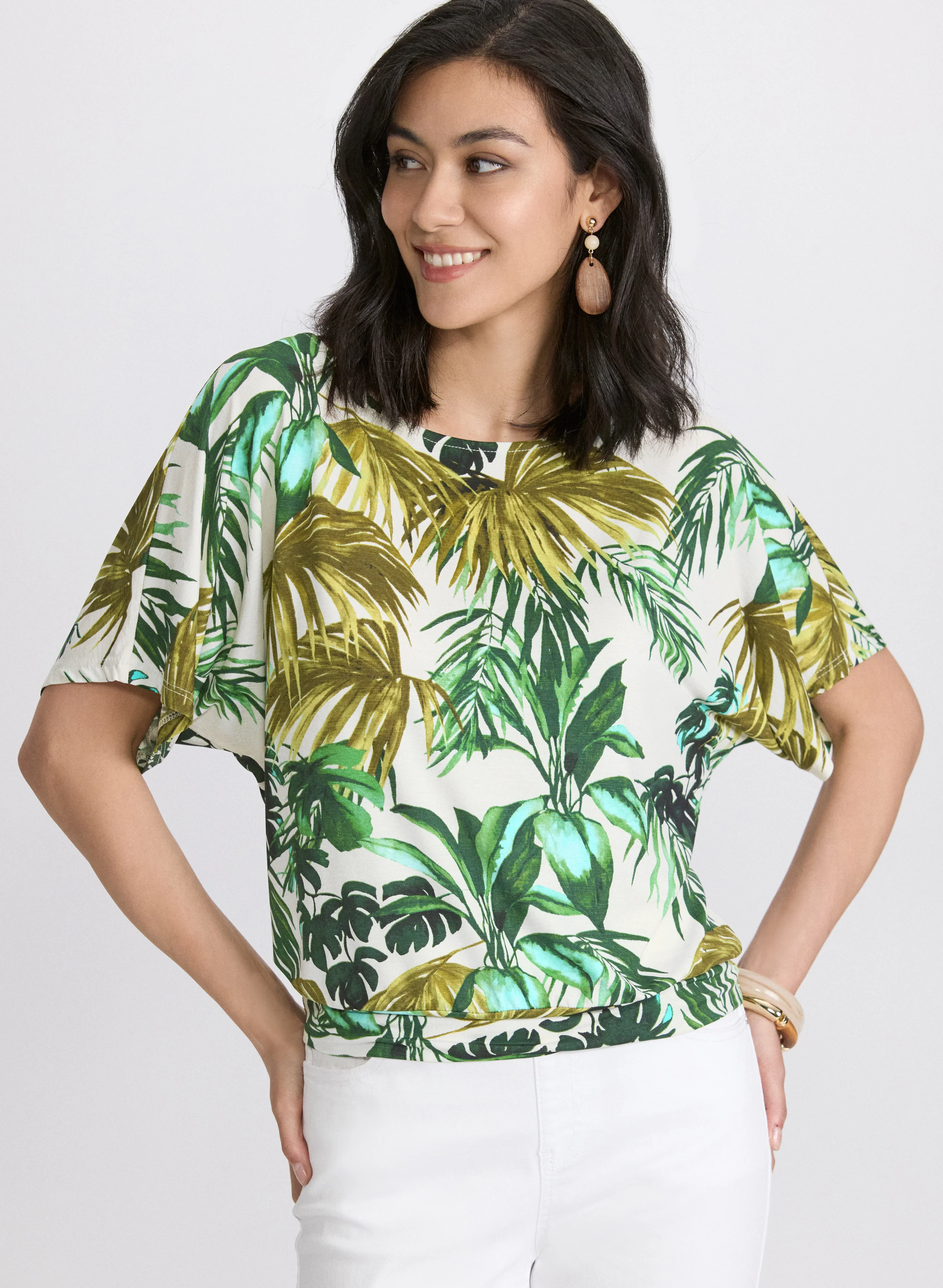 Tropical Print Top