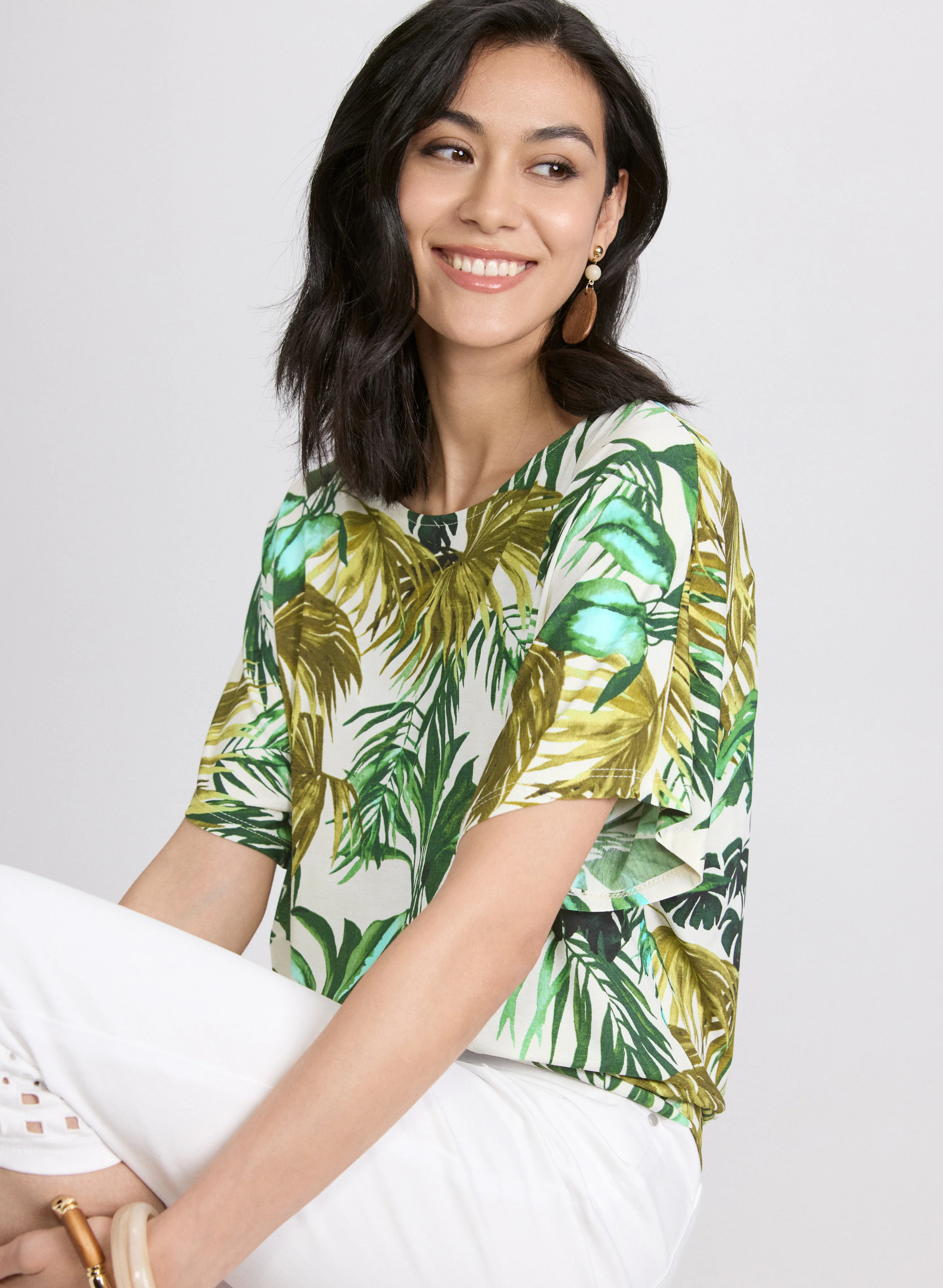 Tropical Print Top - Image 5
