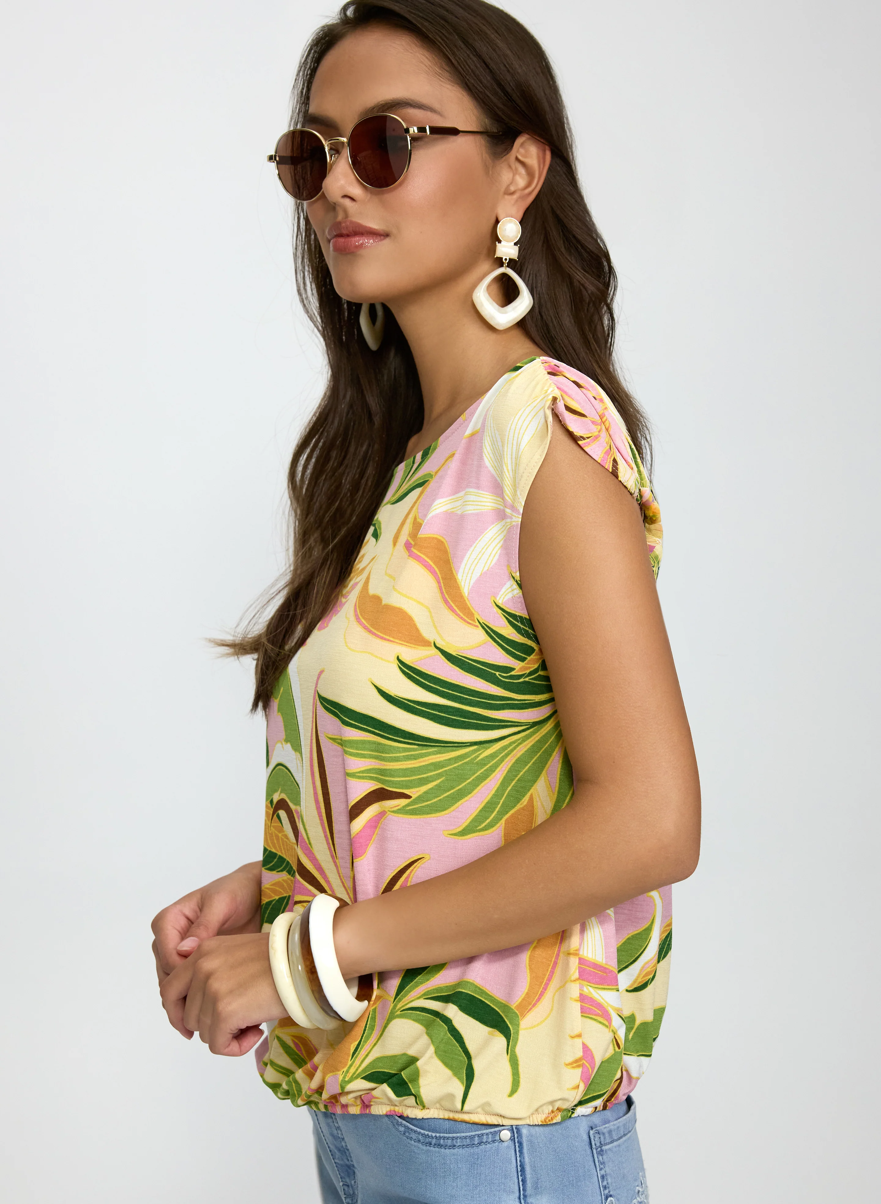 Tropical Print Top - Image 4