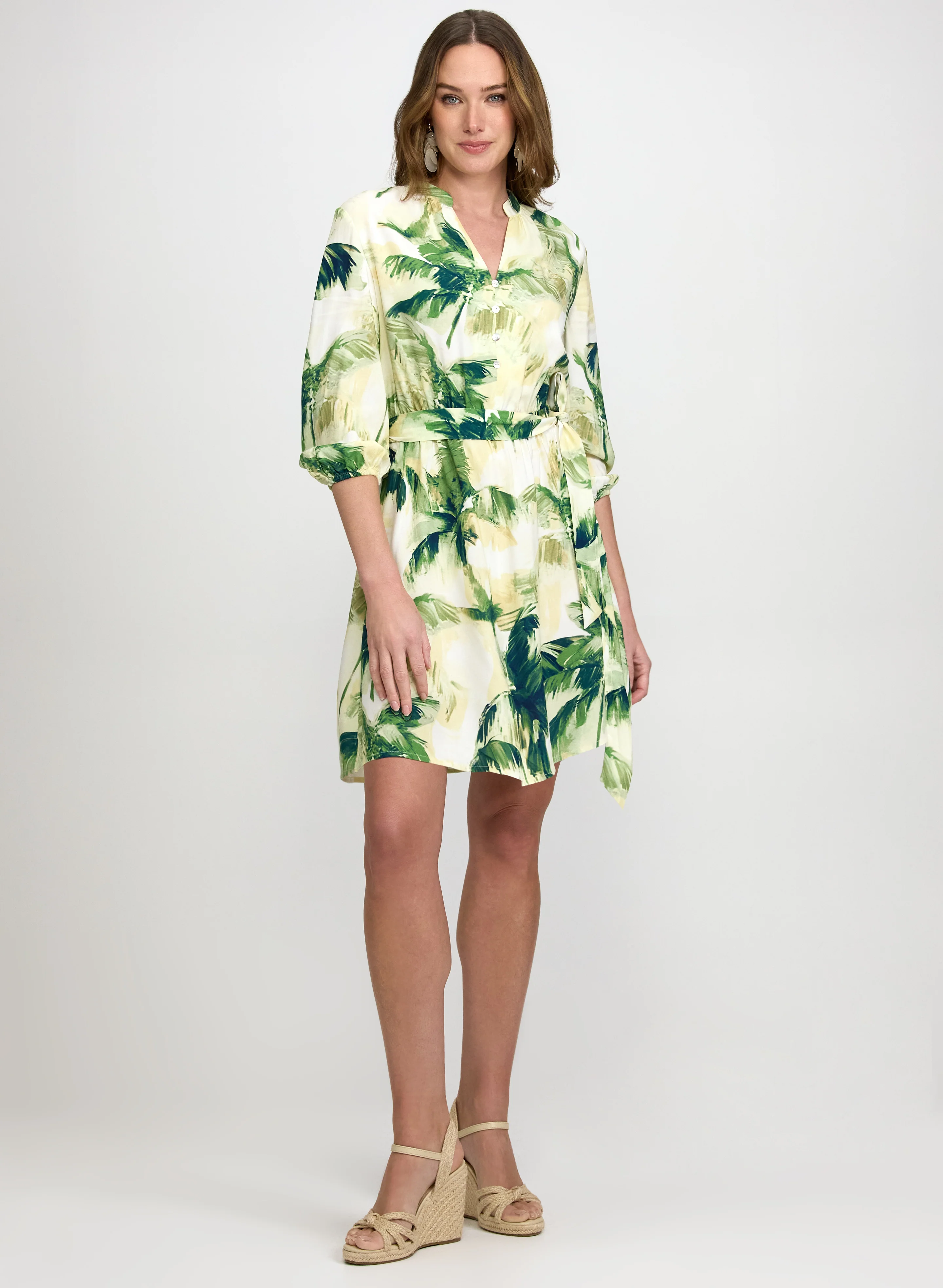 Tropical Shirt Dress - Image 5