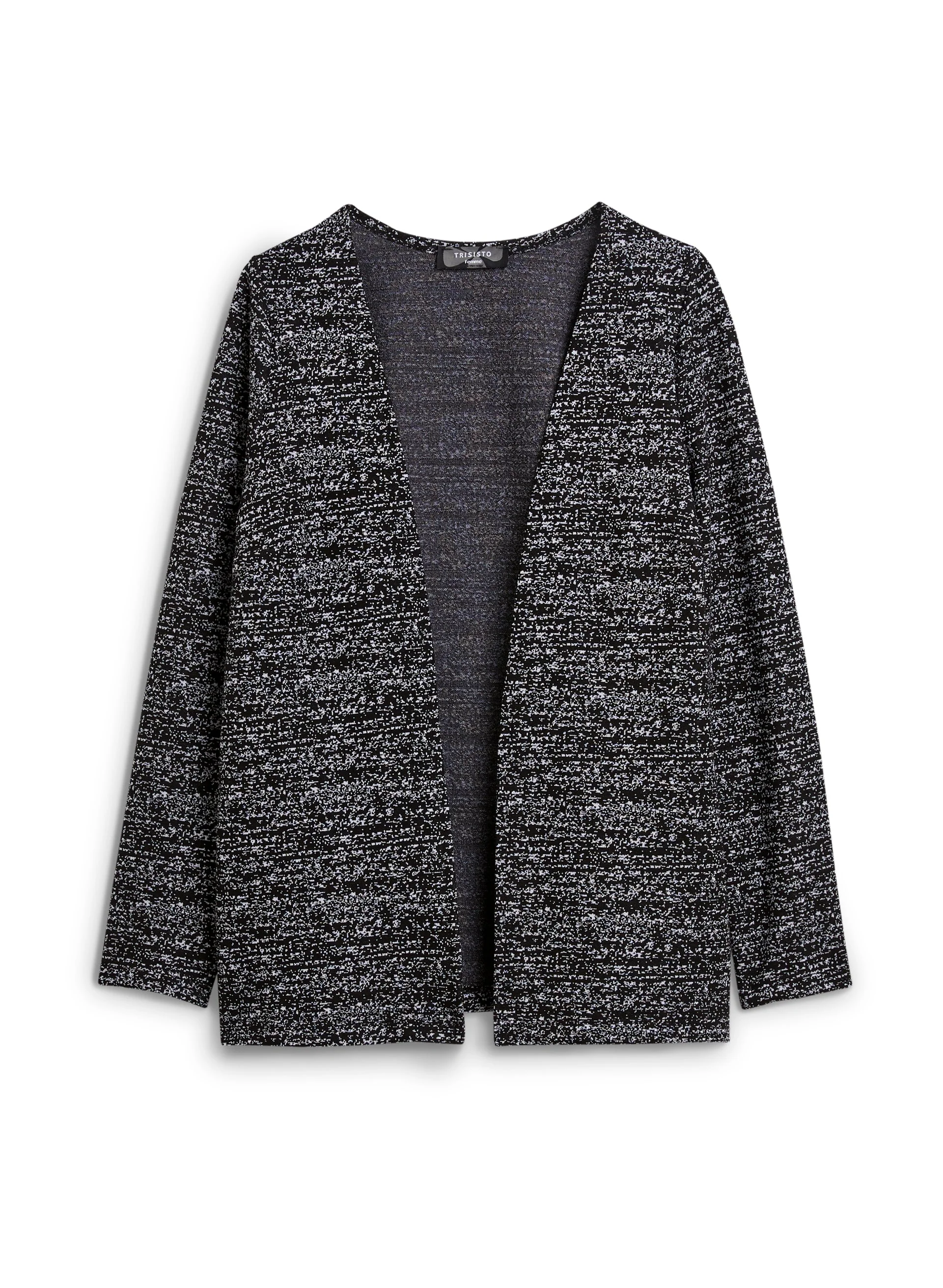 Tweed Print Open Front Jacket - Image 5