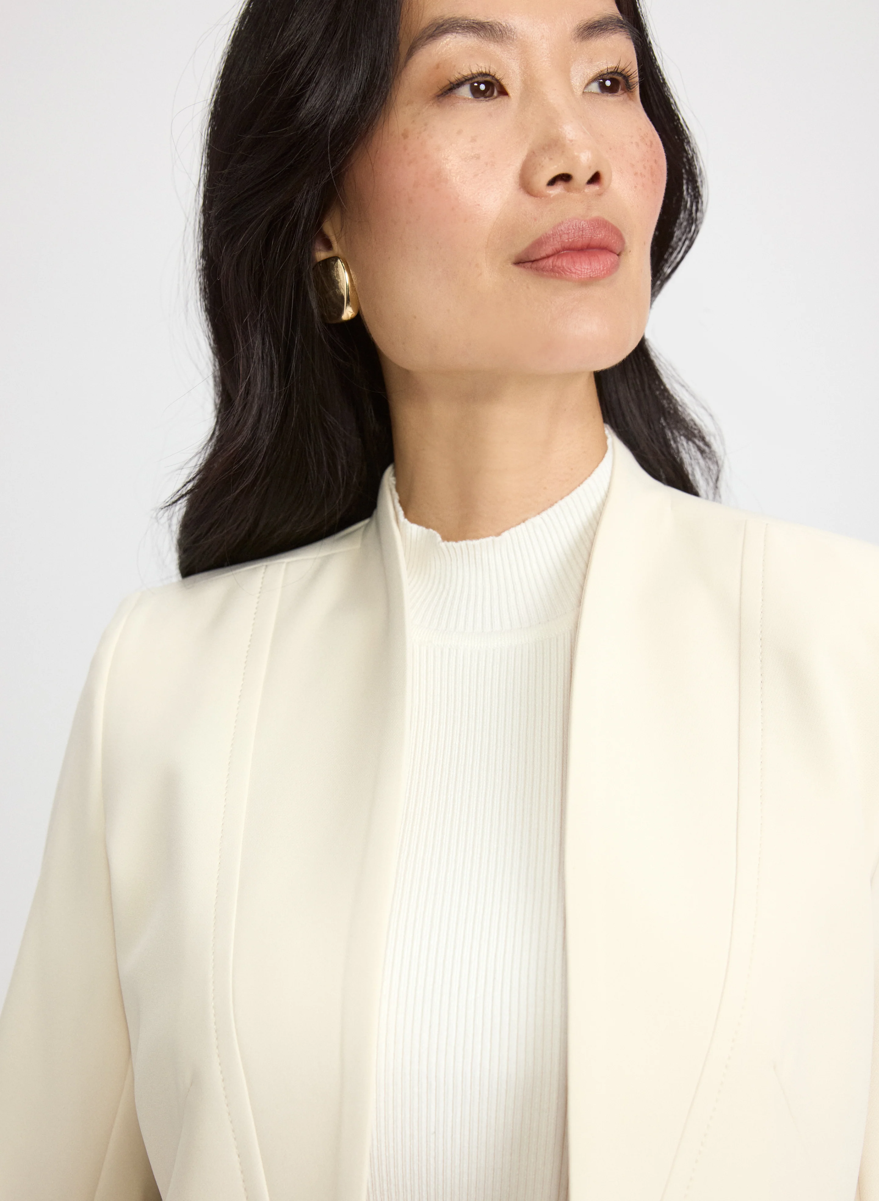 Twill 3/4 Sleeve Blazer - Image 5