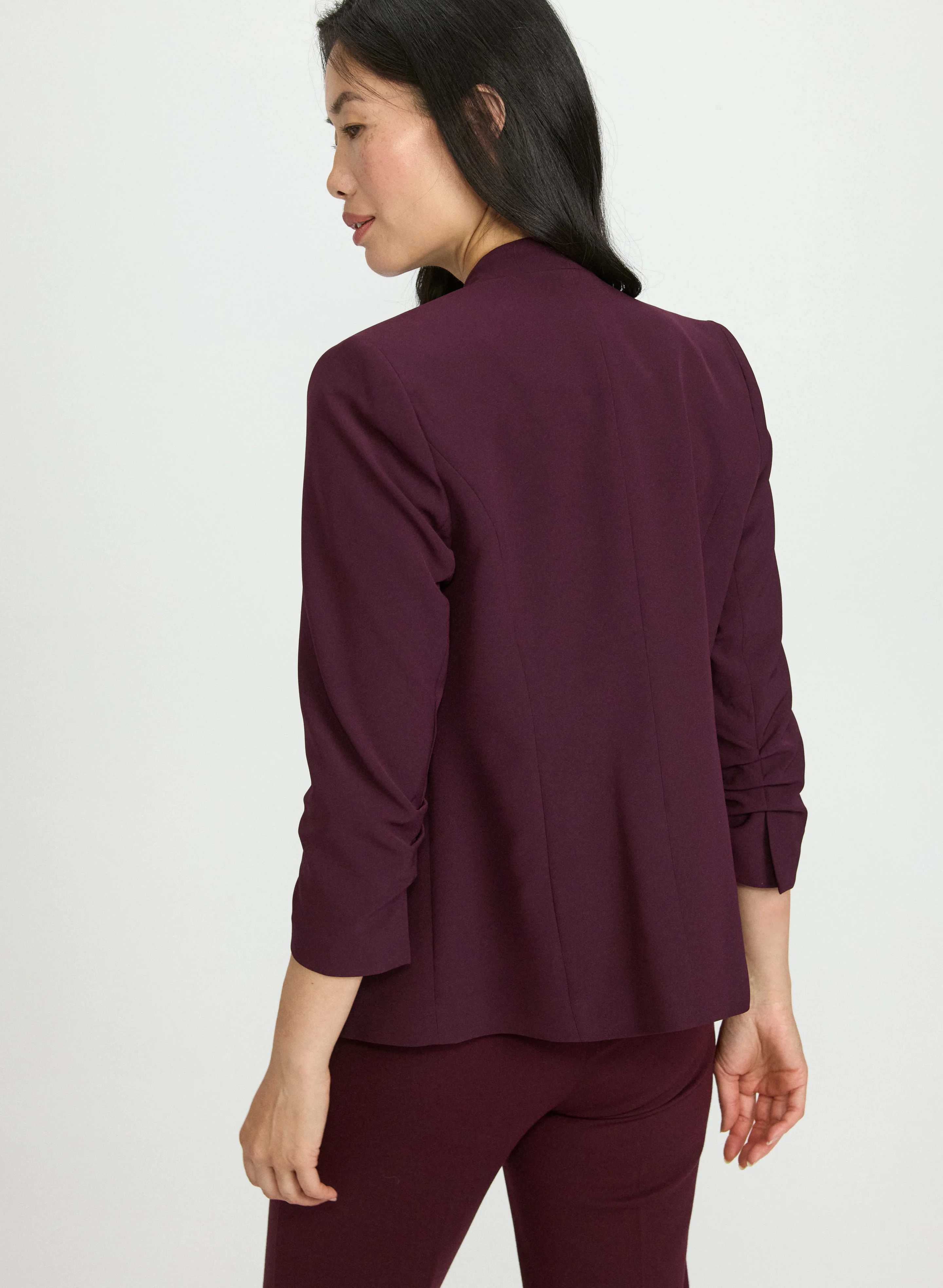 Twill 3/4 Sleeve Blazer - Image 4