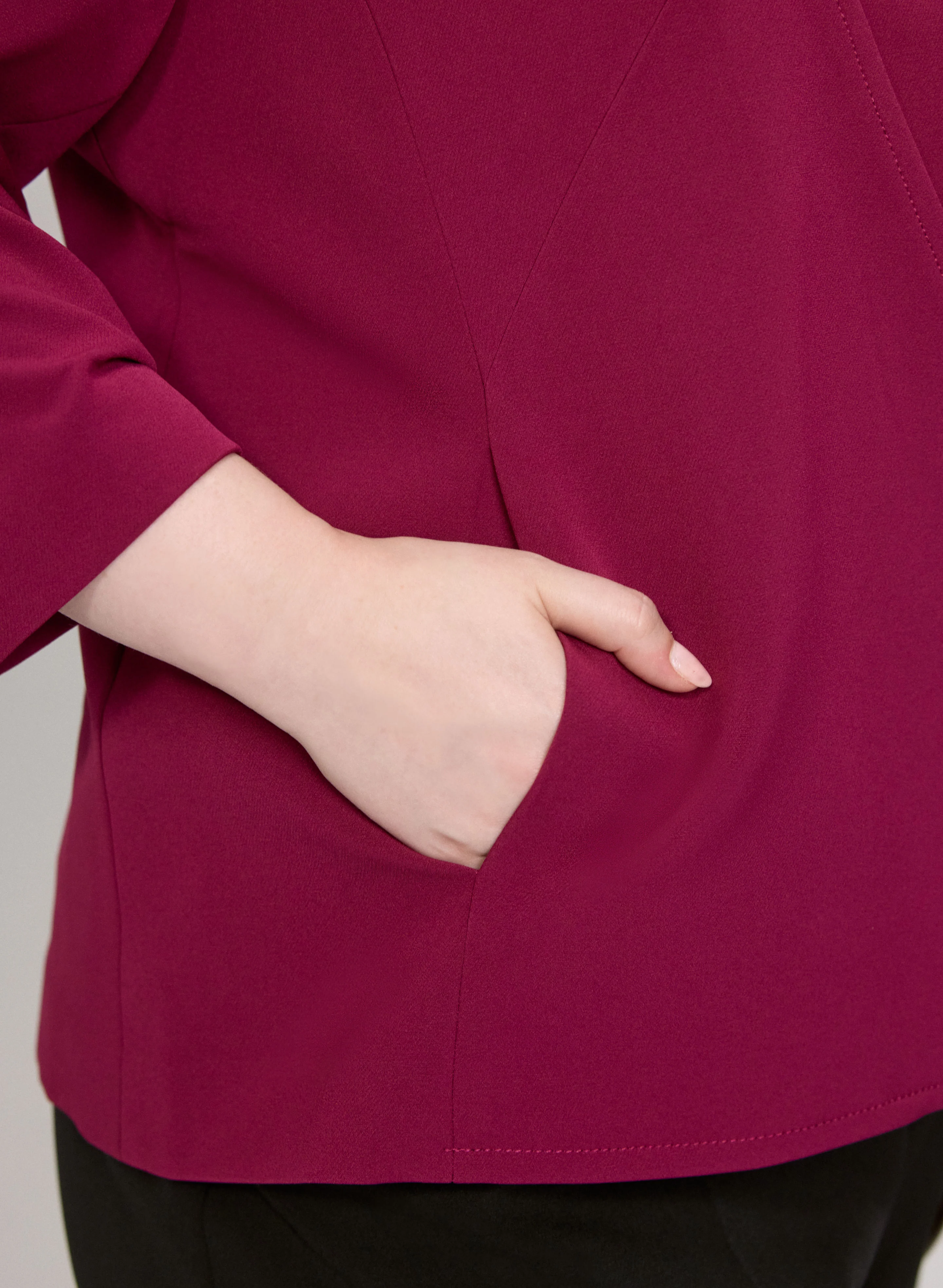 Twill 3/4 Sleeve Blazer - Image 11